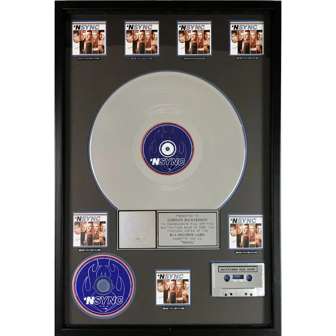 NSYNC Debut Album RIAA 7x Multi-Platinum Award
