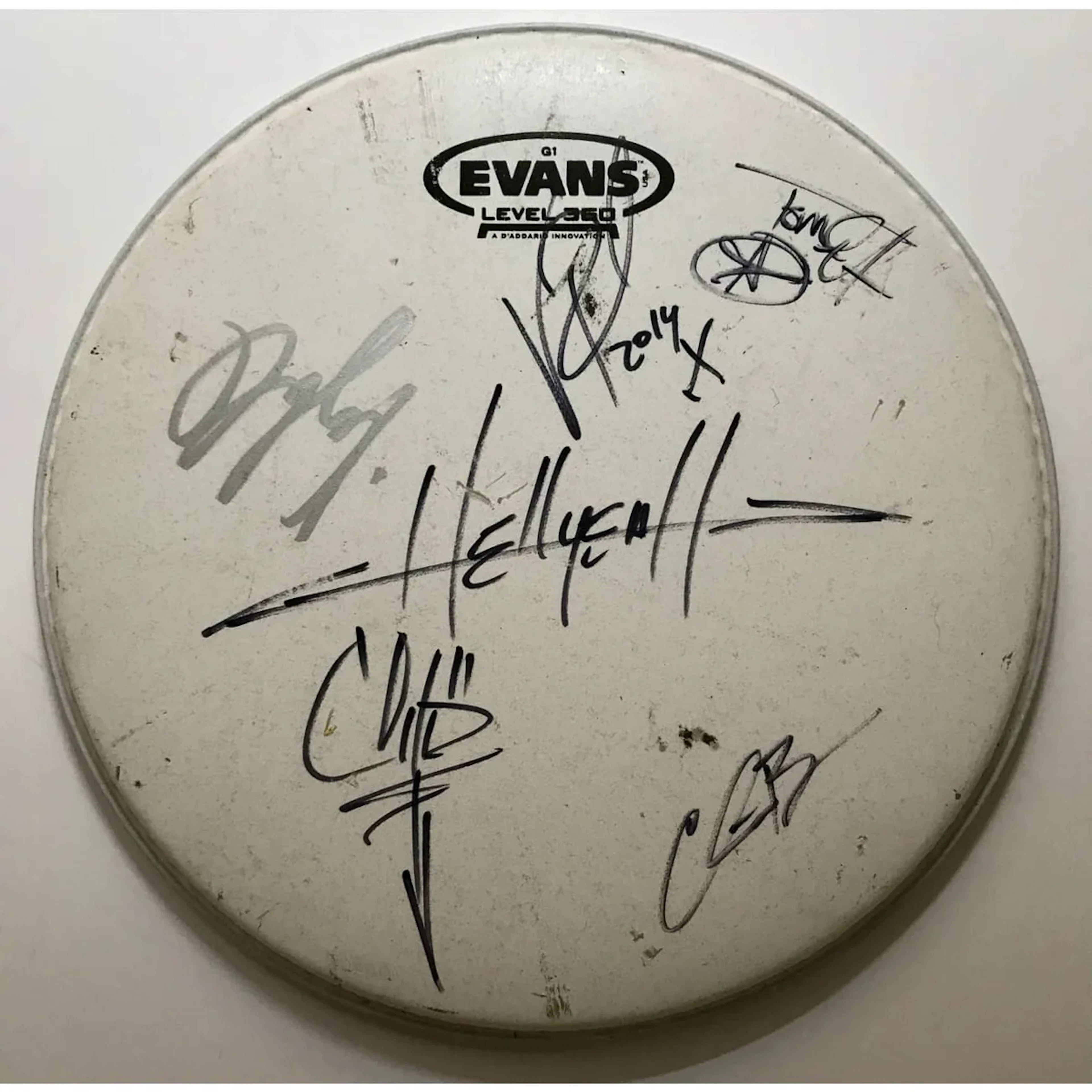 HELLYEAH Vinnie Paul +4 Signed Drumhead
