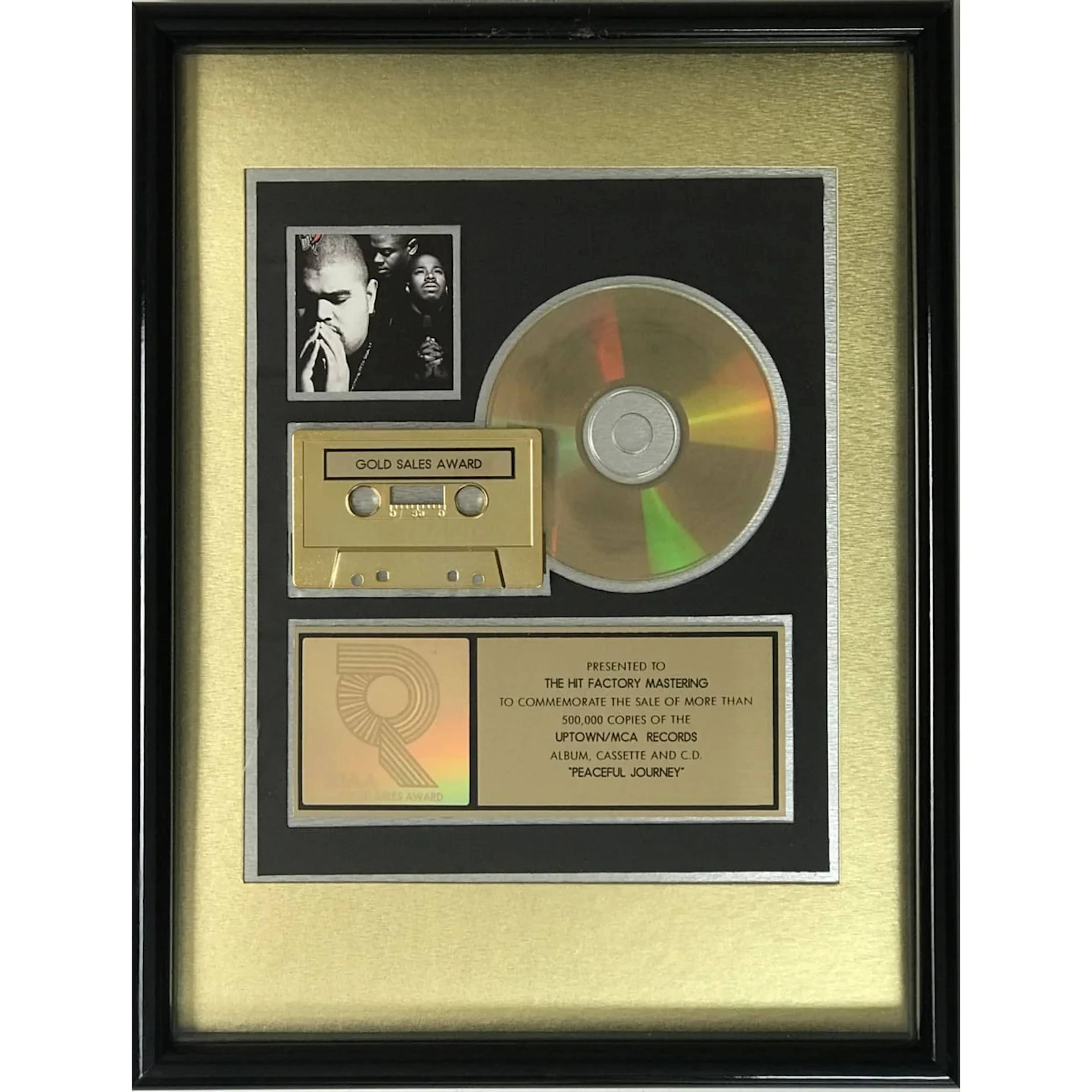 Heavy D & the Boyz Peaceful Journey RIAA Gold Album Award