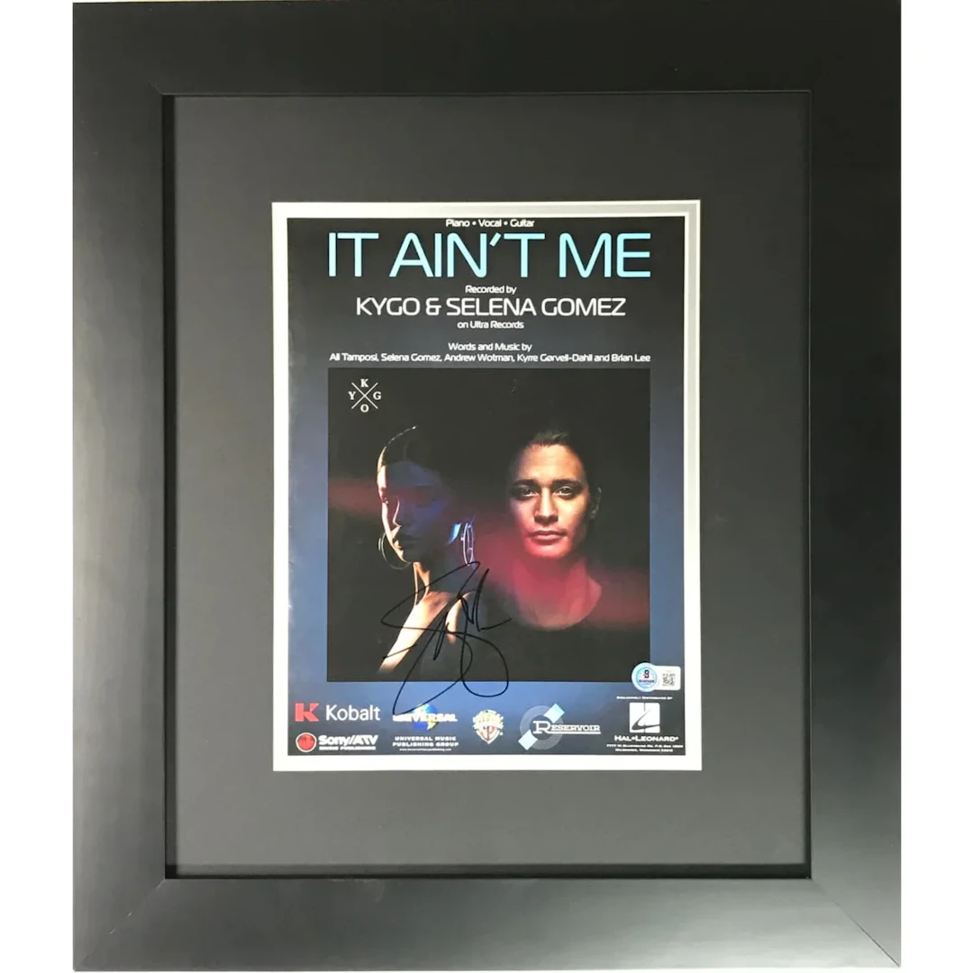 Selena Gomez Signed "It Ain't Me" Sheet Music w/BAS COA