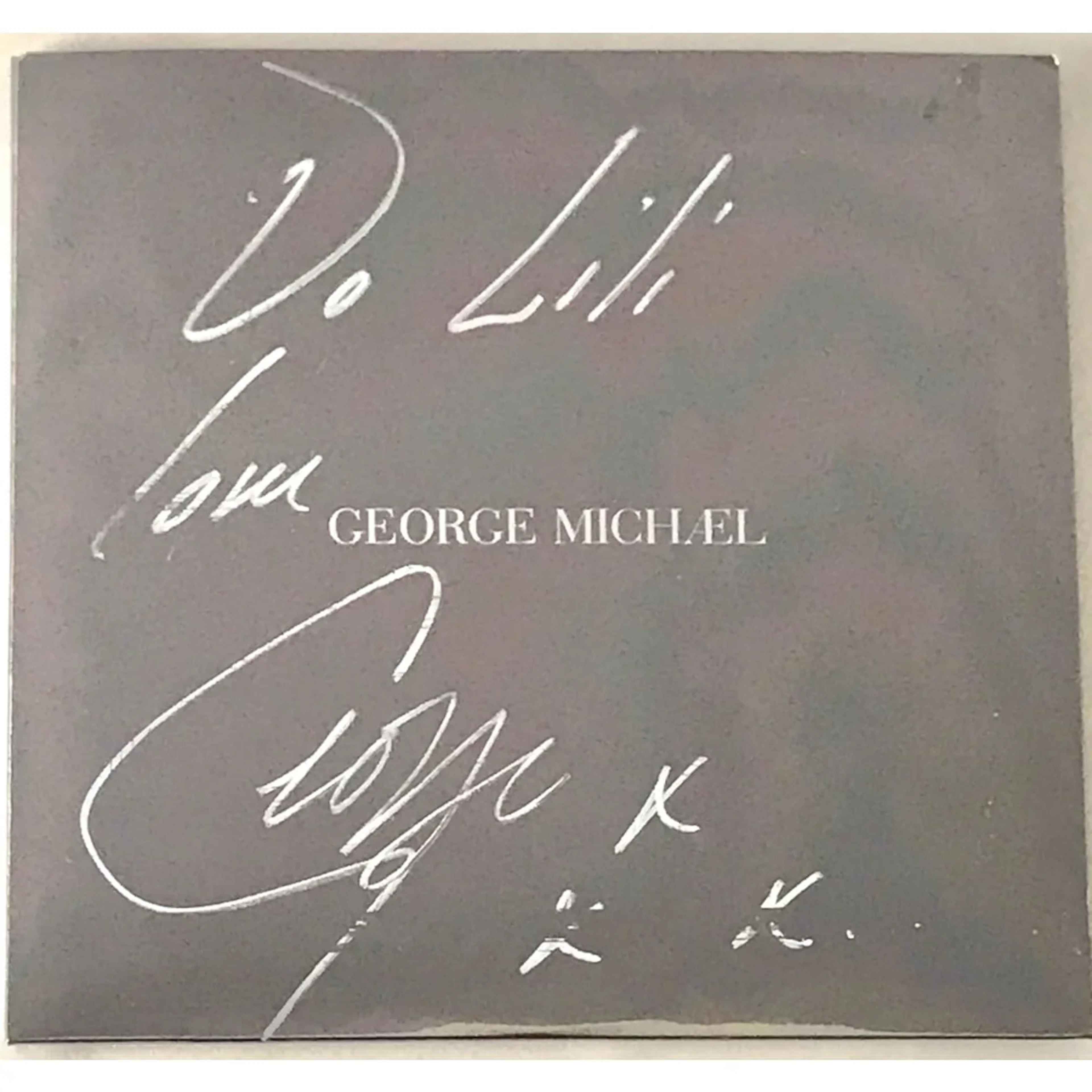 George Michael CD Sleeve Signed by Michael w/BAS COA