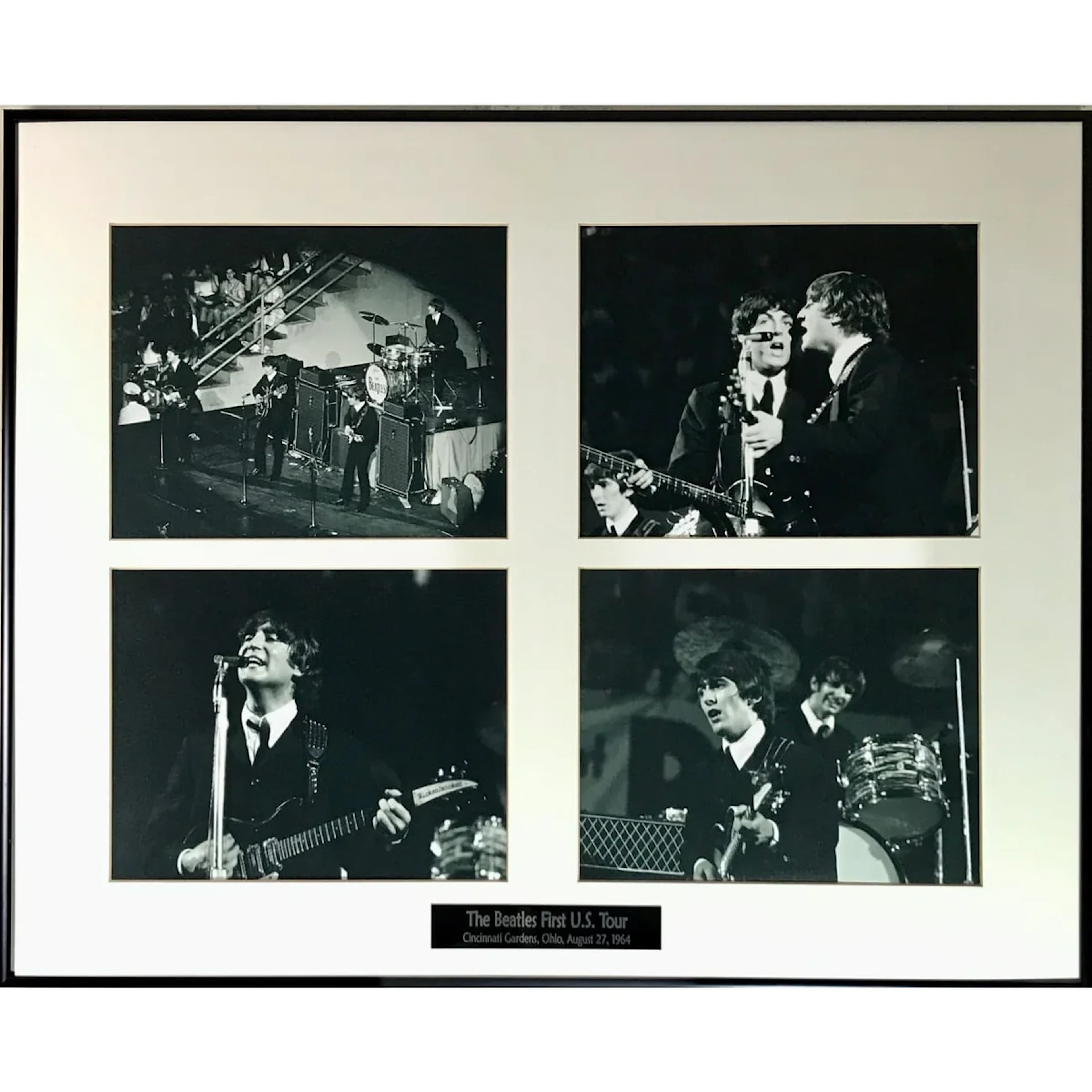 Beatles Rare 1964 First U.S. Tour Photo Collage