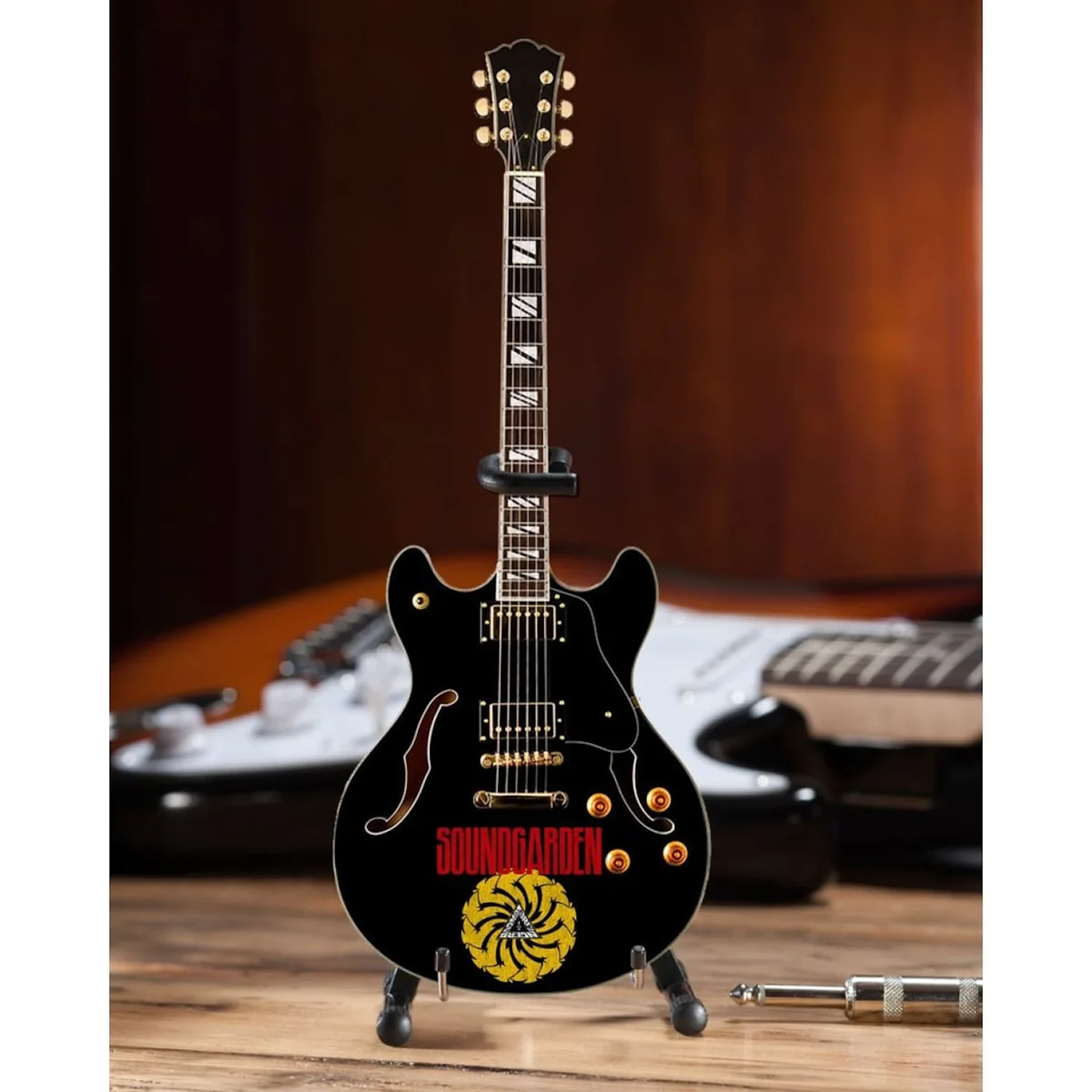 Soundgarden logo Chris Cornell Signature Hollow Body Mini Guitar Replica