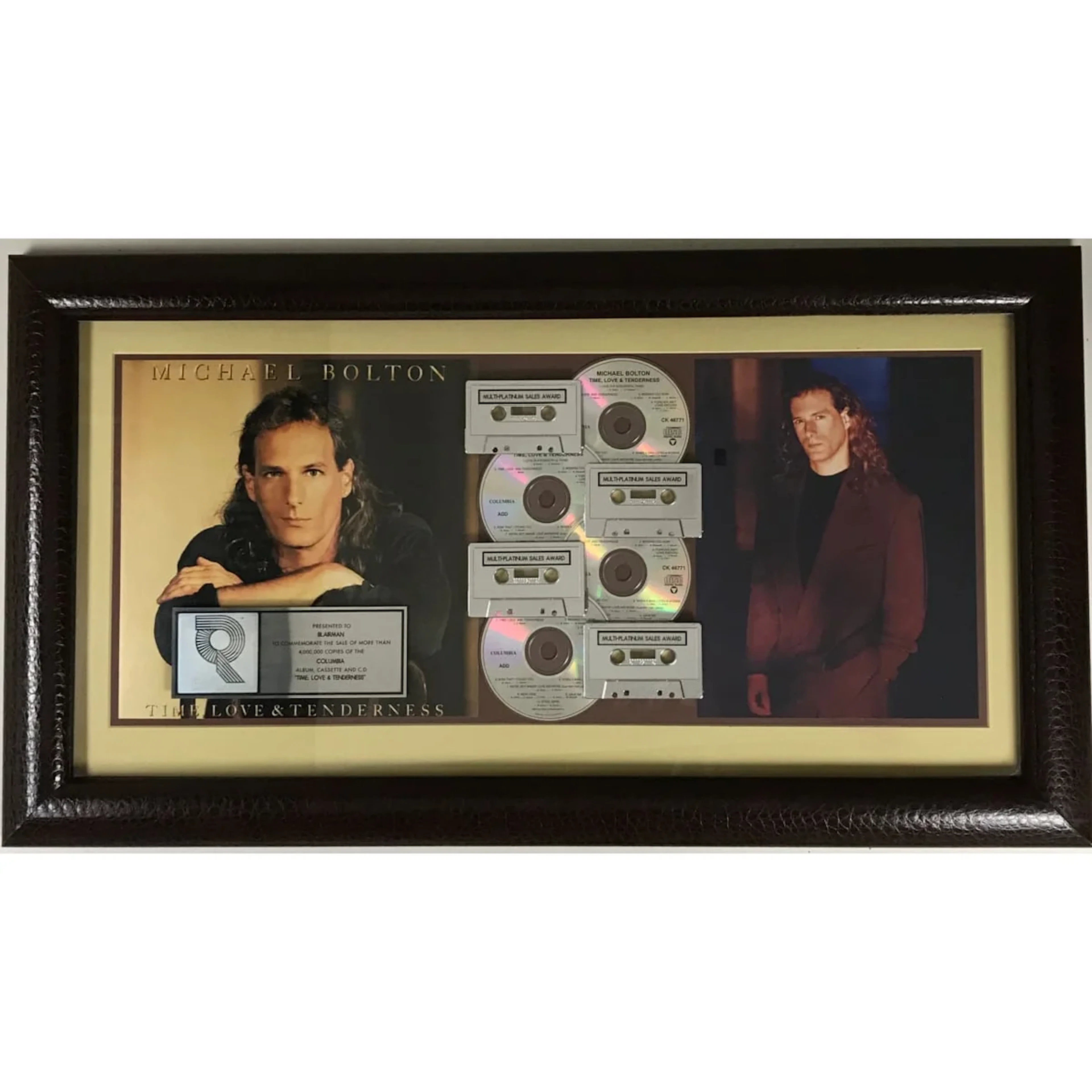 Michael Bolton Time, Love & Tenderness RIAA Special 4x Multi-Platinum