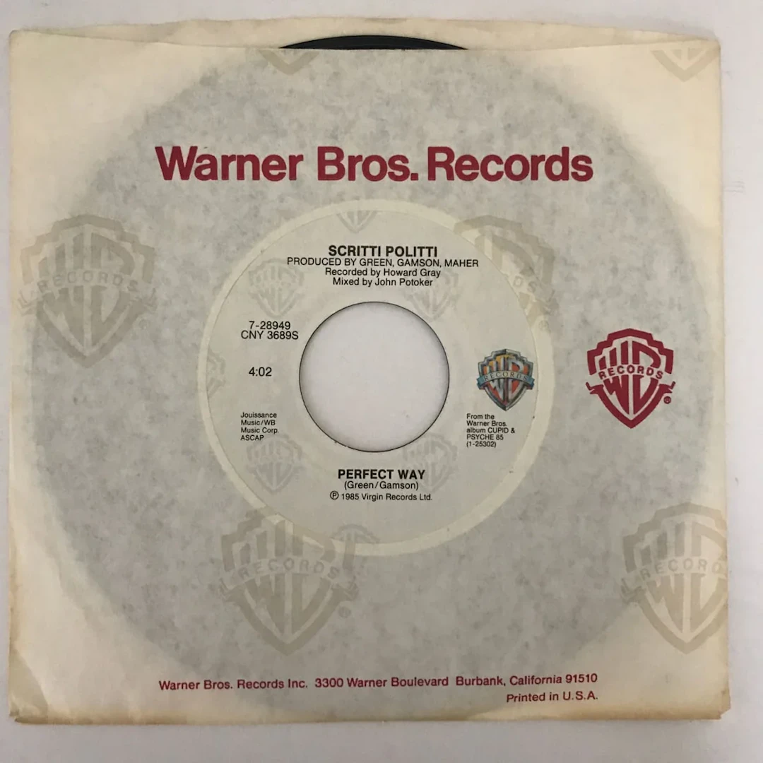 Scritti Politti "Perfect Way" 45 Record - 7" 1985 CNY3689S EXC