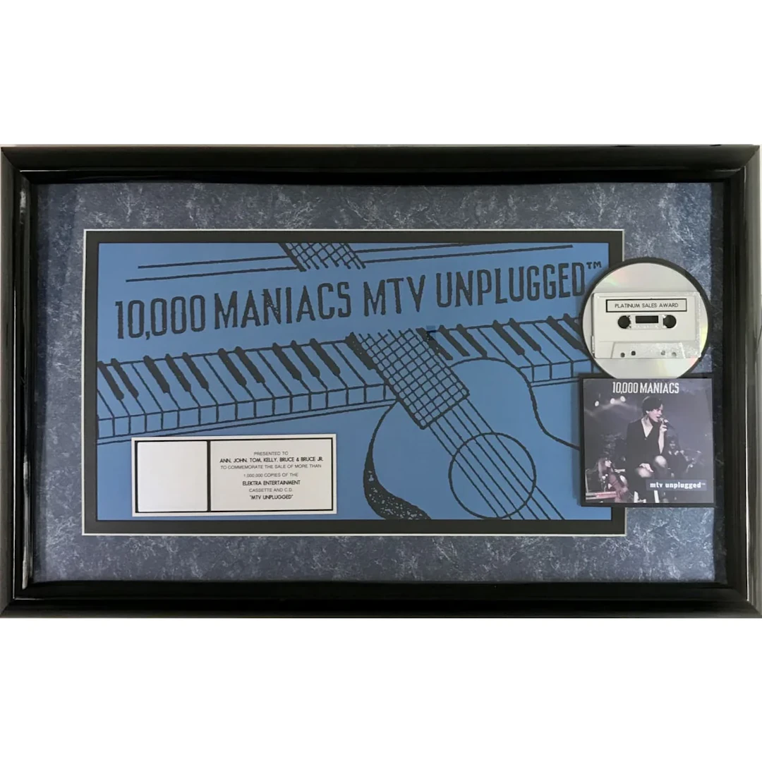 10,000 Maniacs MTV Unplugged RIAA Platinum Album Award