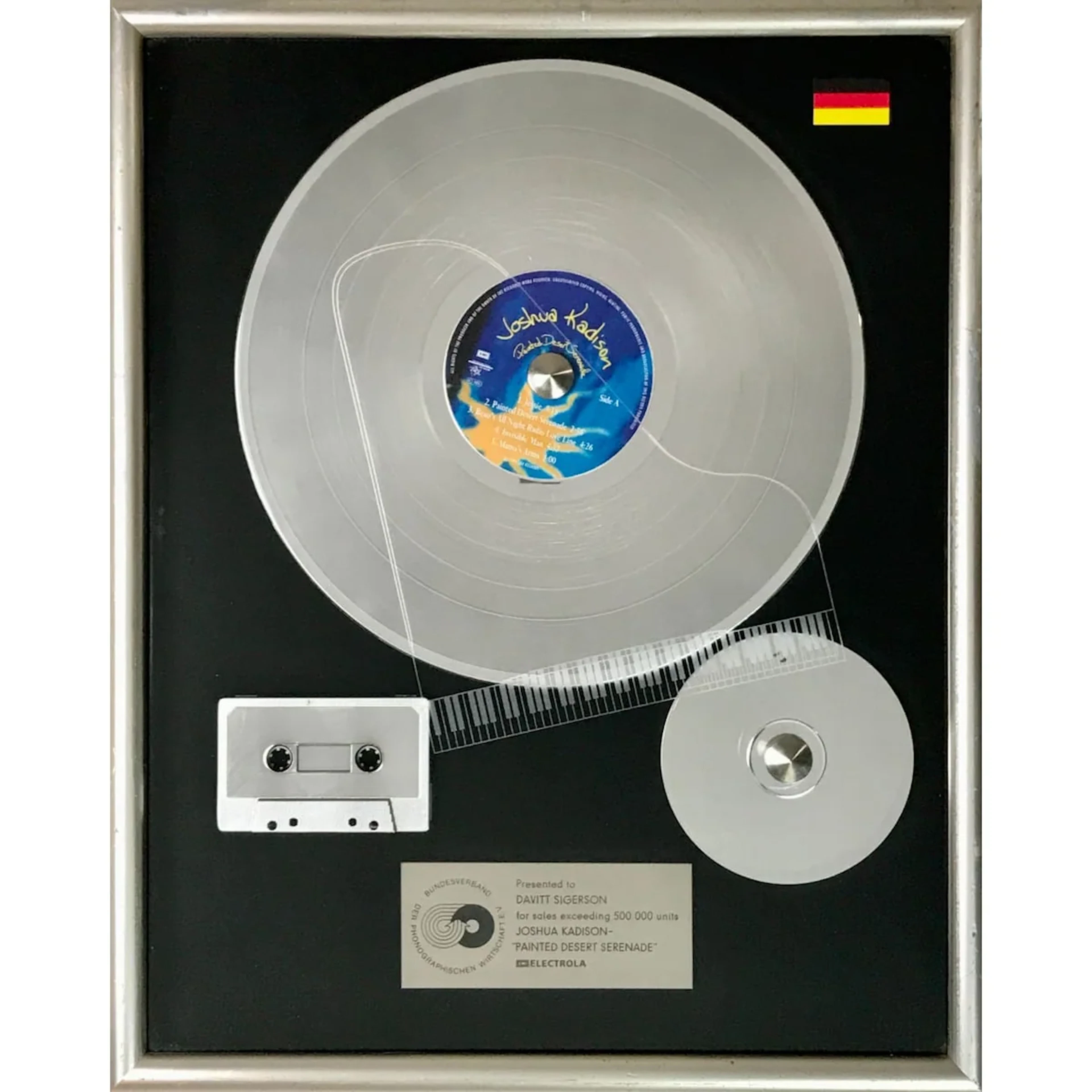 Joshua Kadison Painted Desert Serenade BVMI German Album Award