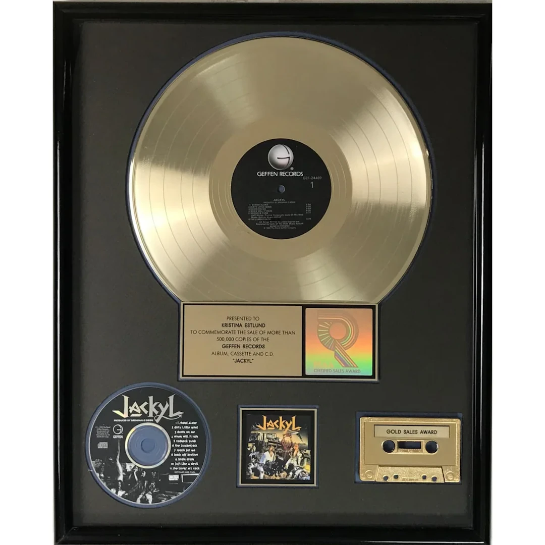 Jackyl self-titled debut RIAA Gold Album Award