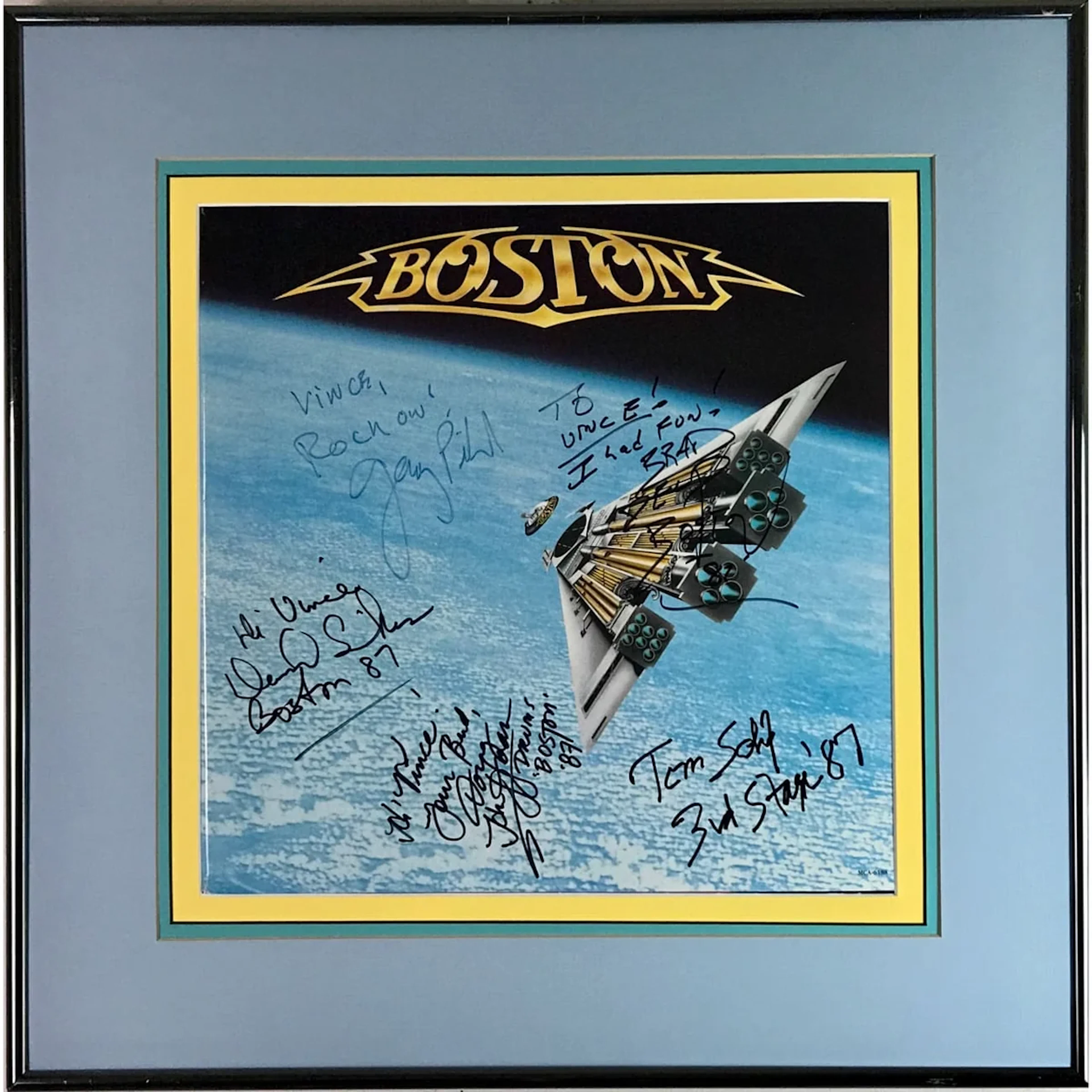 Boston Album Signed by Brad Delp, Tom Scholz +3 w/JSA LOA - RARE