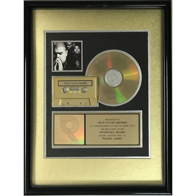 Heavy D & the Boyz Peaceful Journey RIAA Gold Album Award