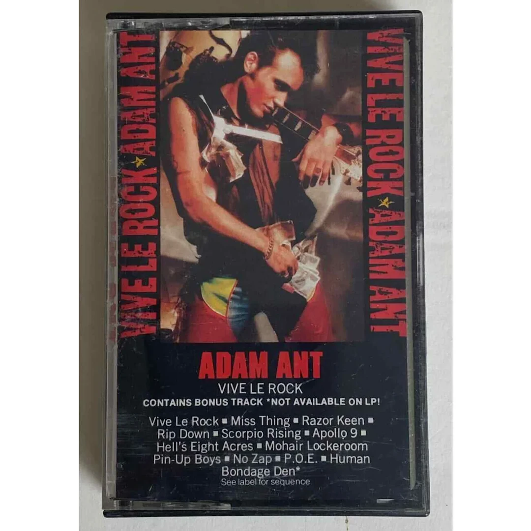 Adam Ant Vive Le Rock 1985 Promo Cassette + bonus track