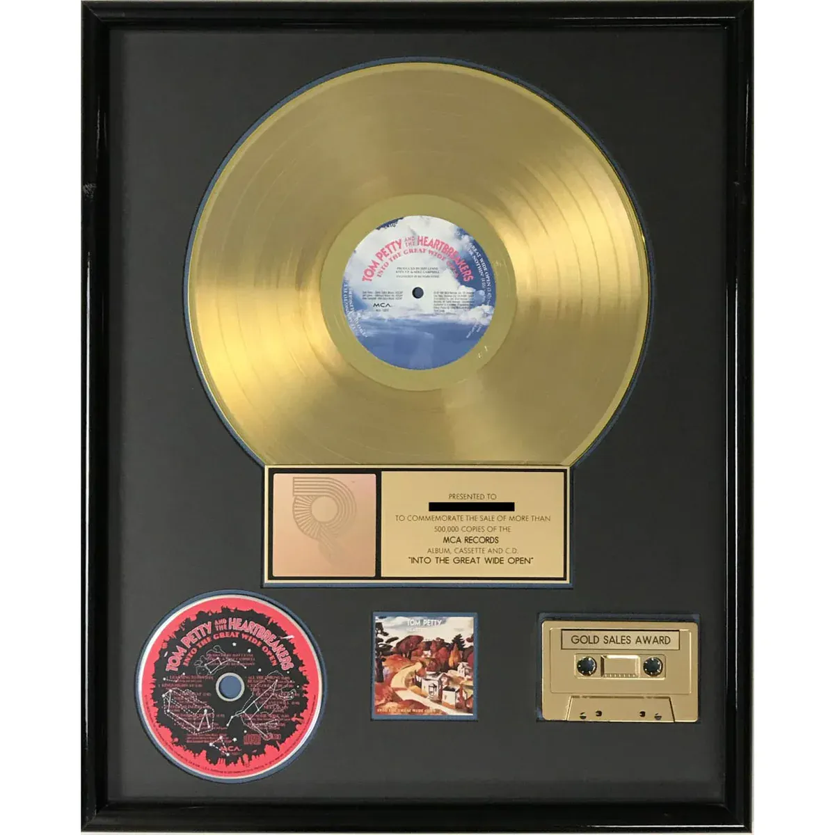 Tom Petty & The Heartbreakers Into The Great Wide Open RIAA Gold Album ...