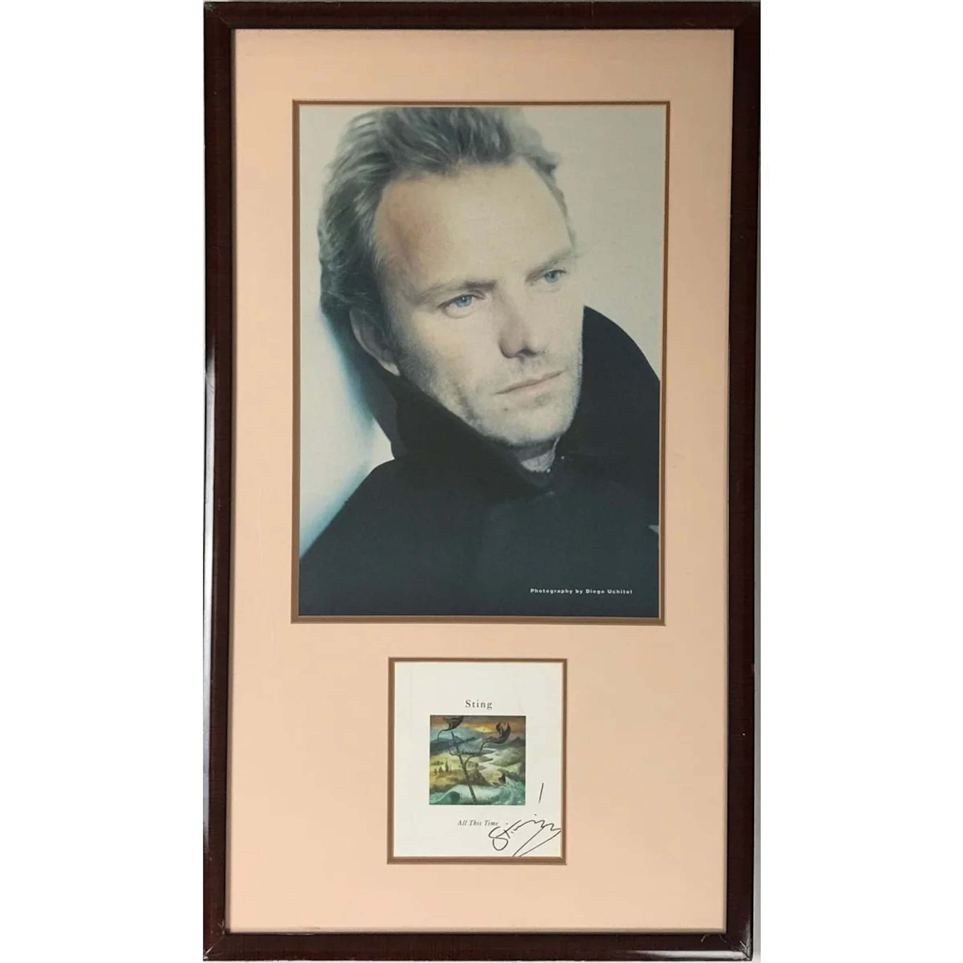 Sting Autographed All This Time CD Collage w/BAS LOA