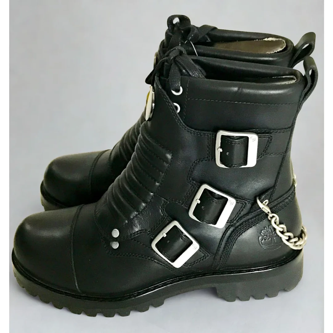 GNR Slash Timberland Custom Black Boots - NEW