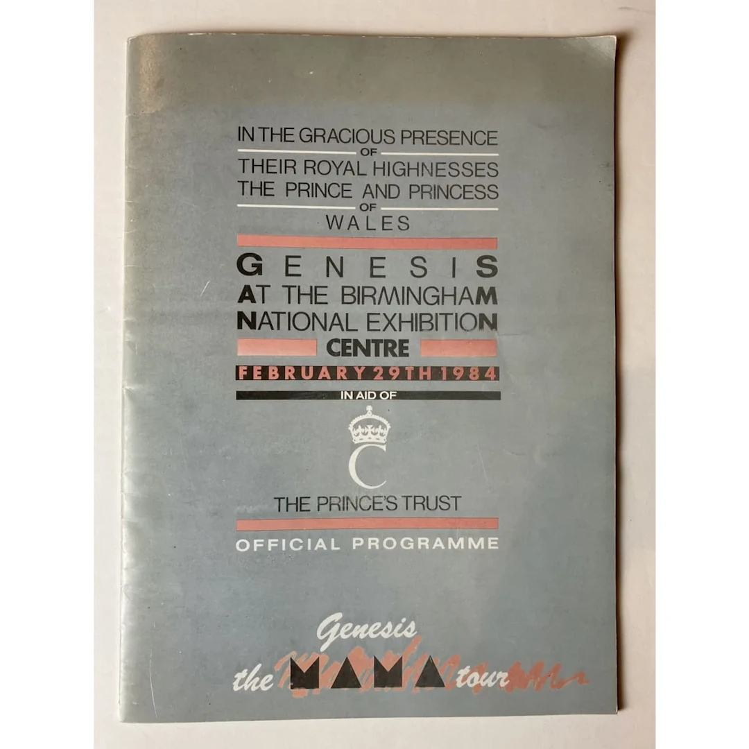 Genesis 1984 Tour UK Program