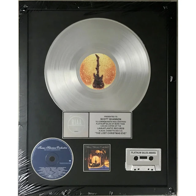Trans-Siberian Orchestra The Lost Christmas Eve RIAA Platinum Award-