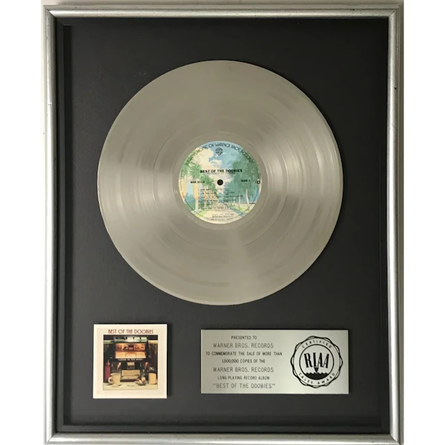 The Doobie Brothers Best Of The Doobies RIAA Platinum Album Award