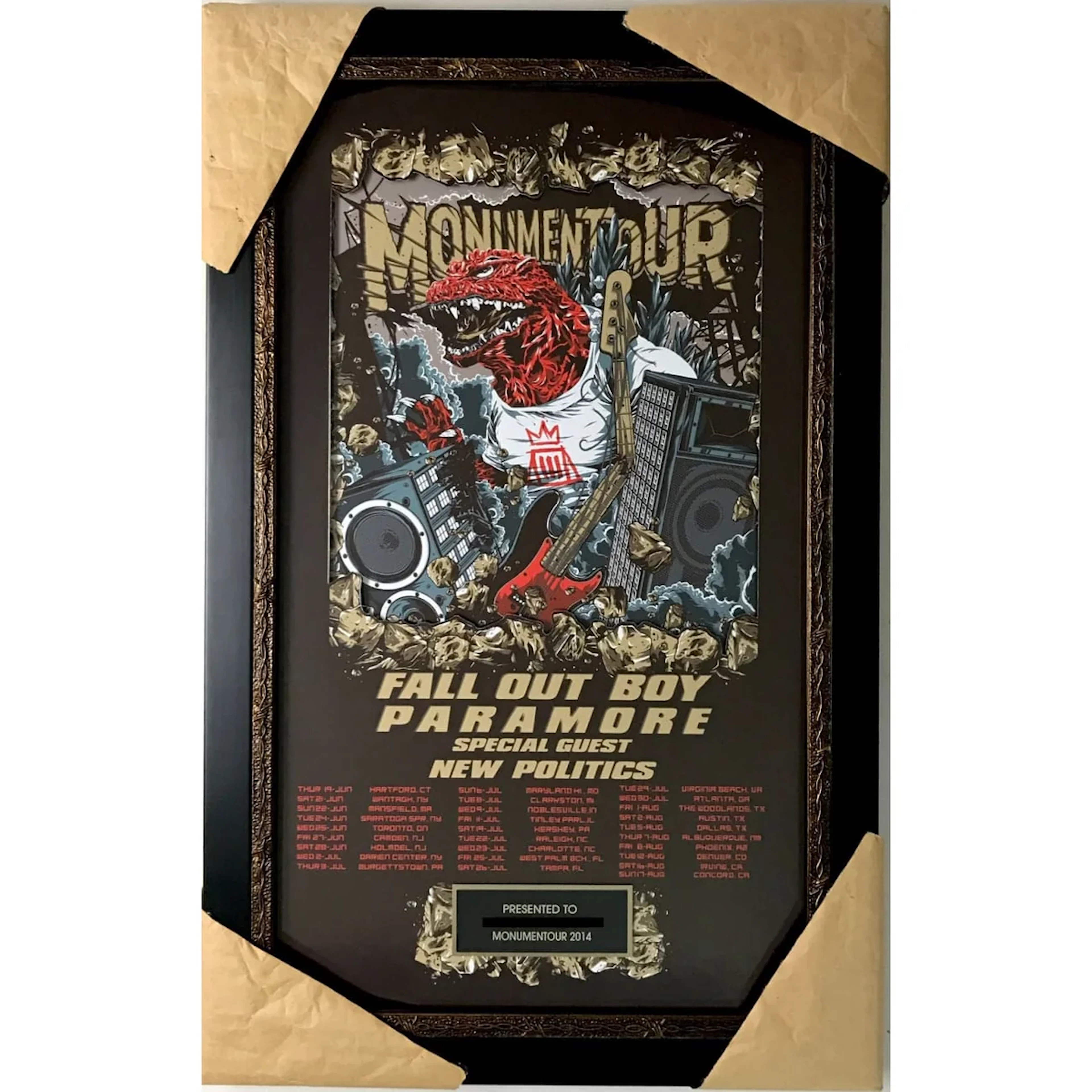 Fall Out Boy Paramore "Monumentour" Tour Award