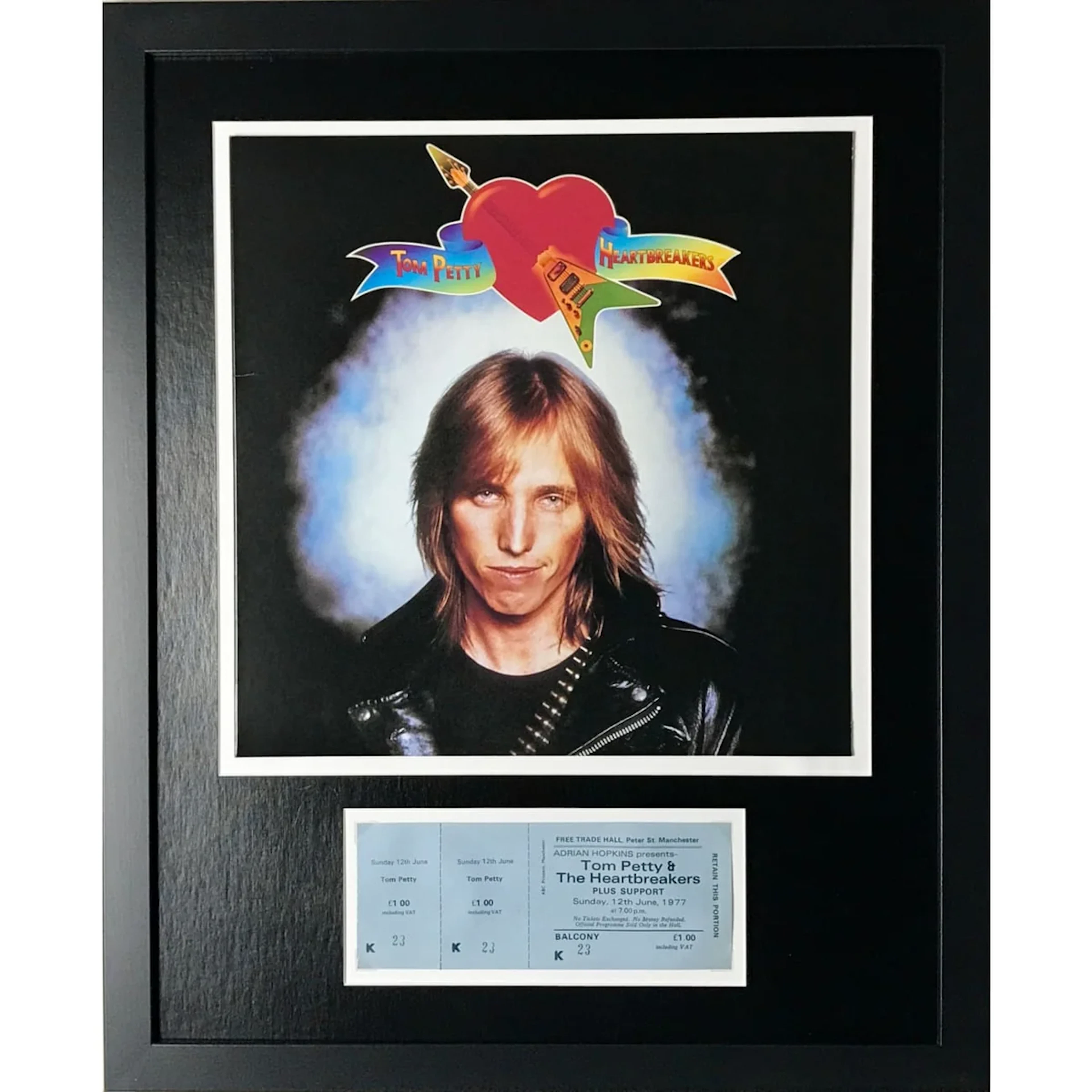 Tom Petty & the Heartbreakers Genuine 1977 Ticket Collage