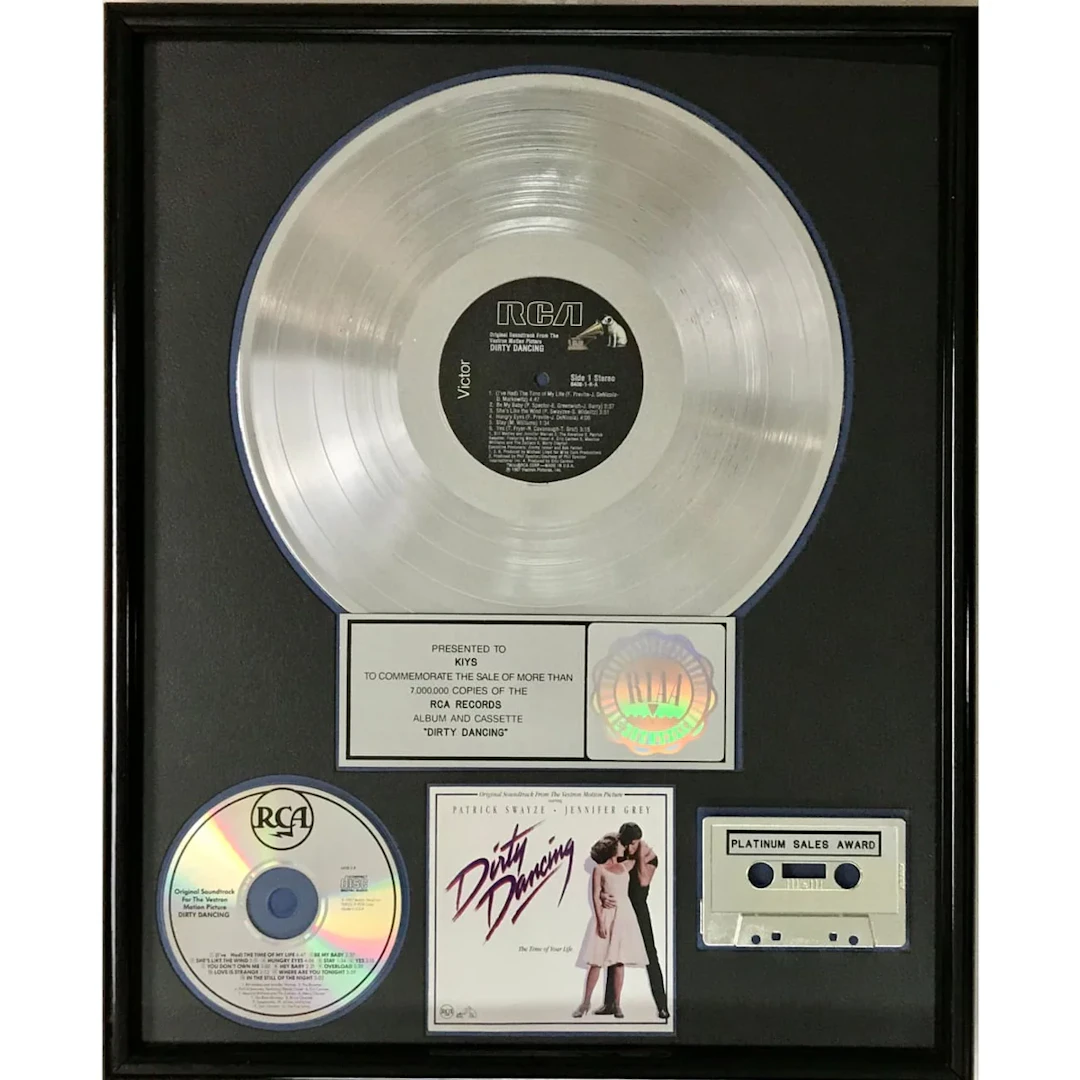 Dirty Dancing Soundtrack RIAA 7x Multi-Platinum Album Award