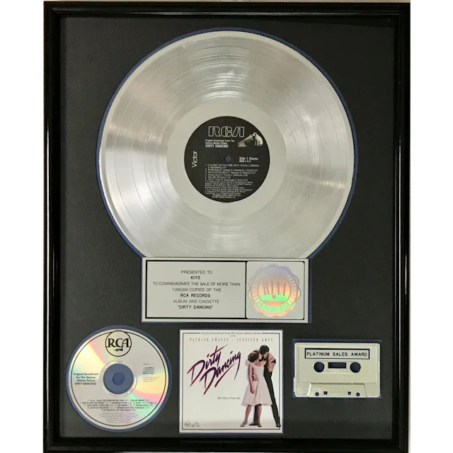 Dirty Dancing Soundtrack RIAA 7x Multi-Platinum Album Award