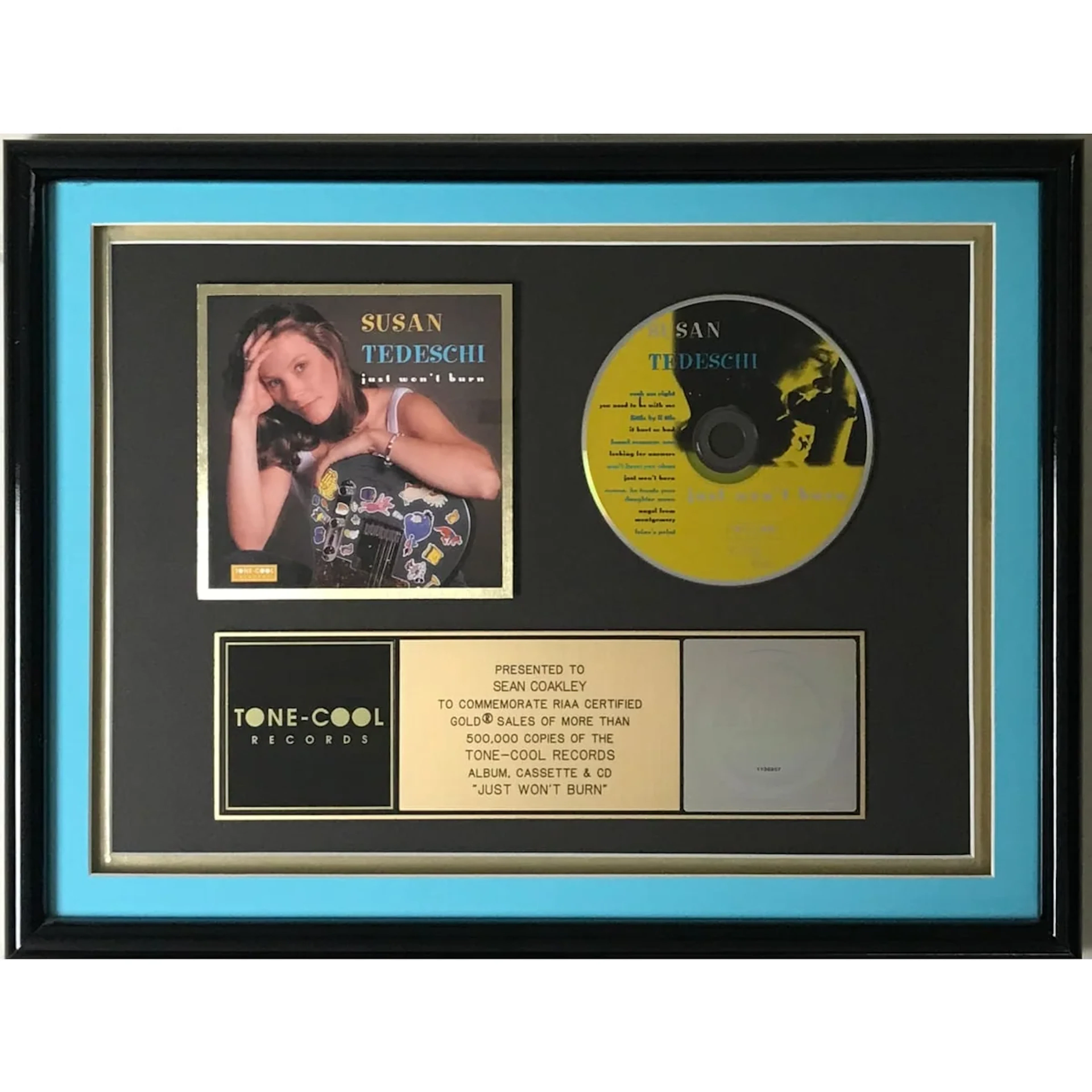 Susan Tedeschi Just Won't Burn RIAA Gold Album Award