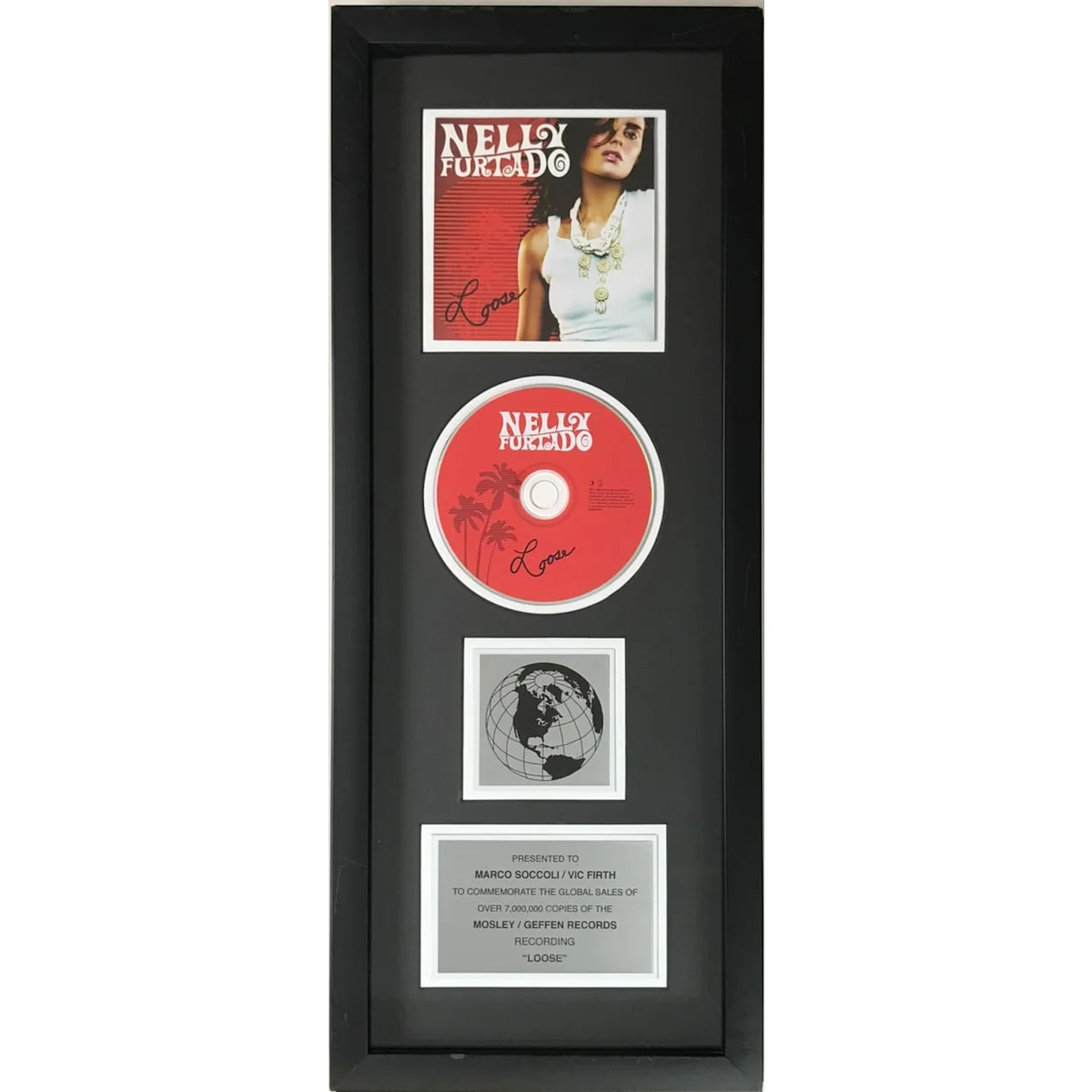 Nelly Furtado Loose Mosley/Geffen Records 7M Sold Award