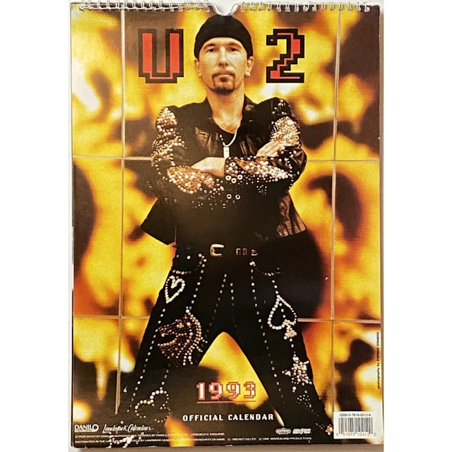 U2 Official 1993 Calendar Vintage