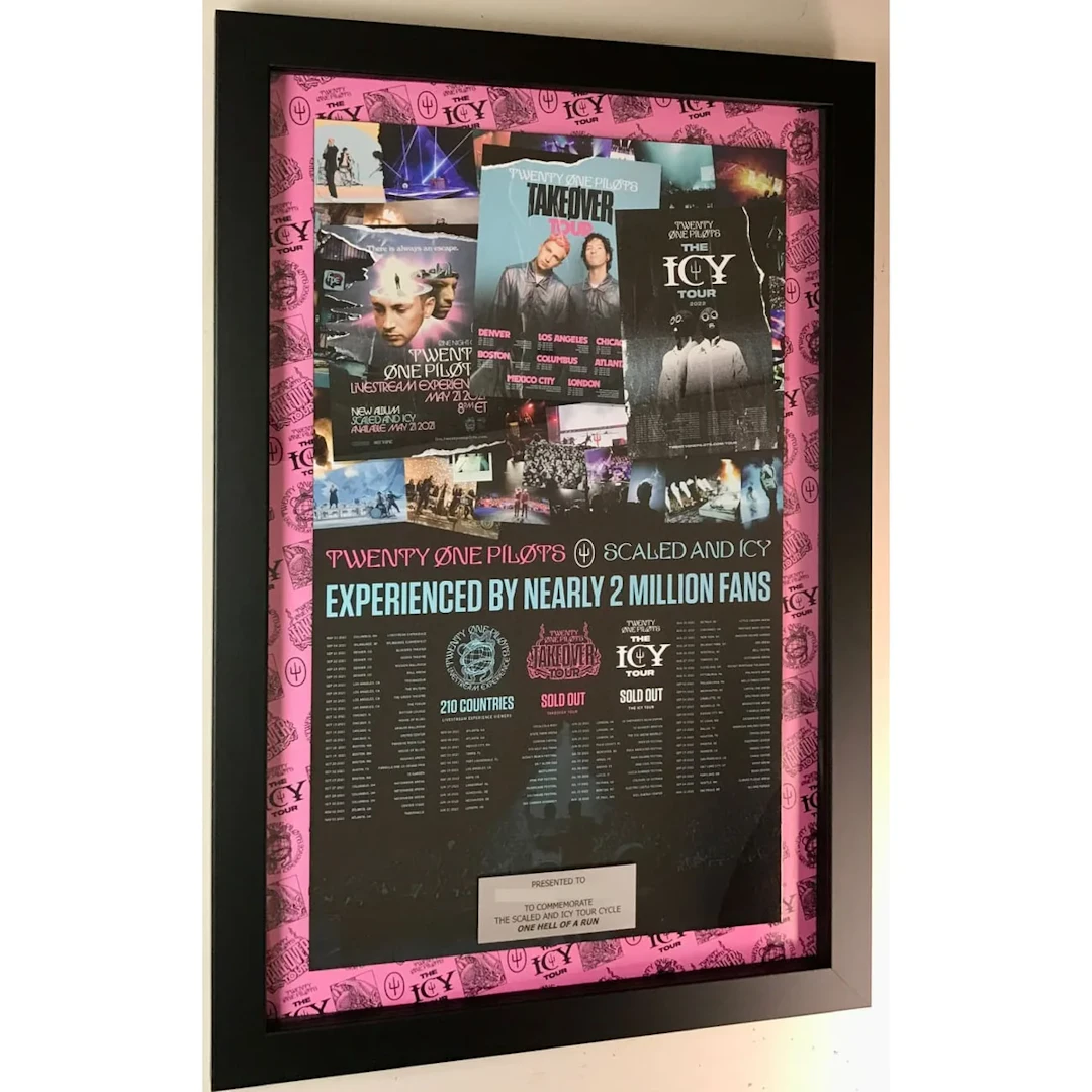 Twenty One Pilots Scaled And Icy 2022 Tour Award