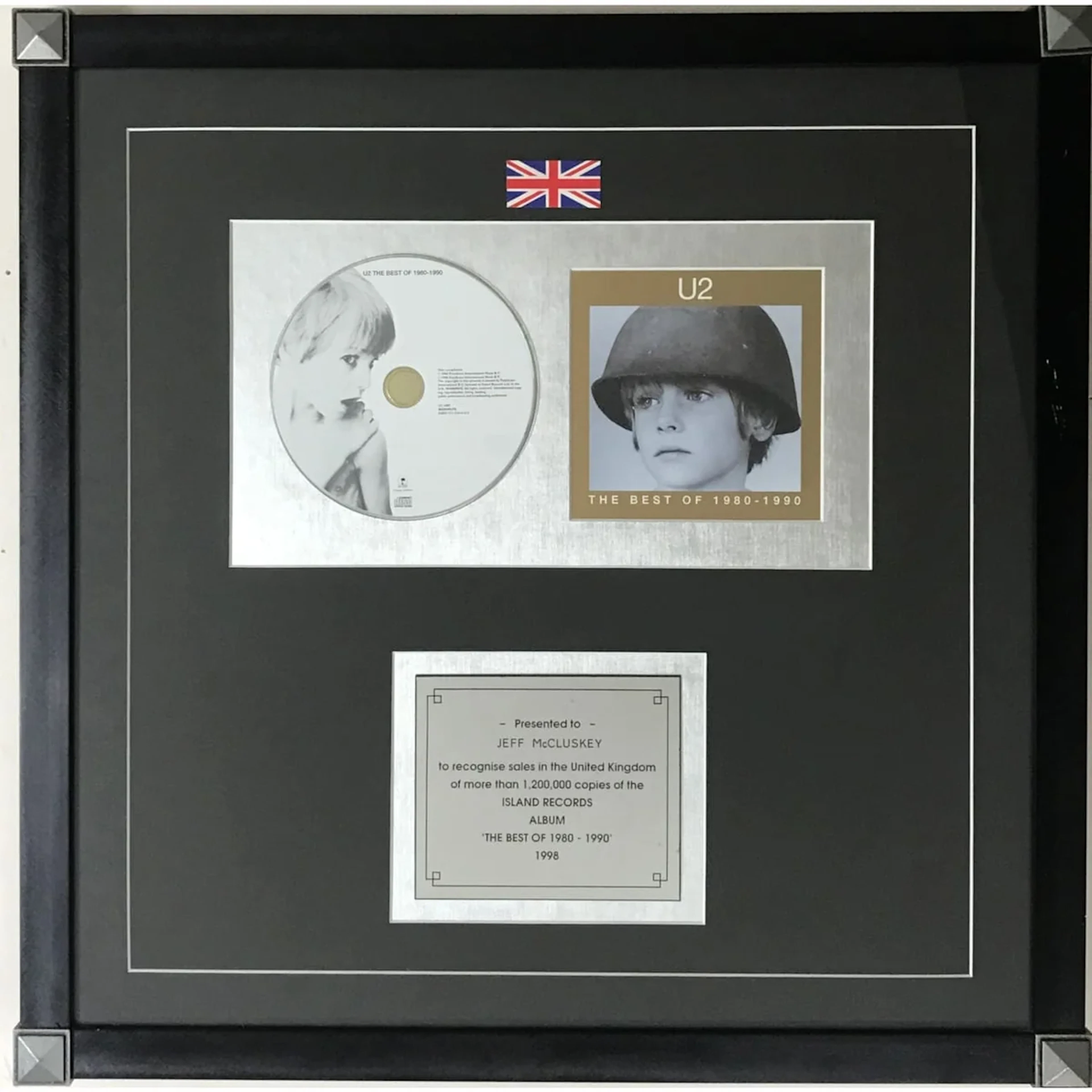 U2 Best of 1980-1990 Island Records UK Label Award