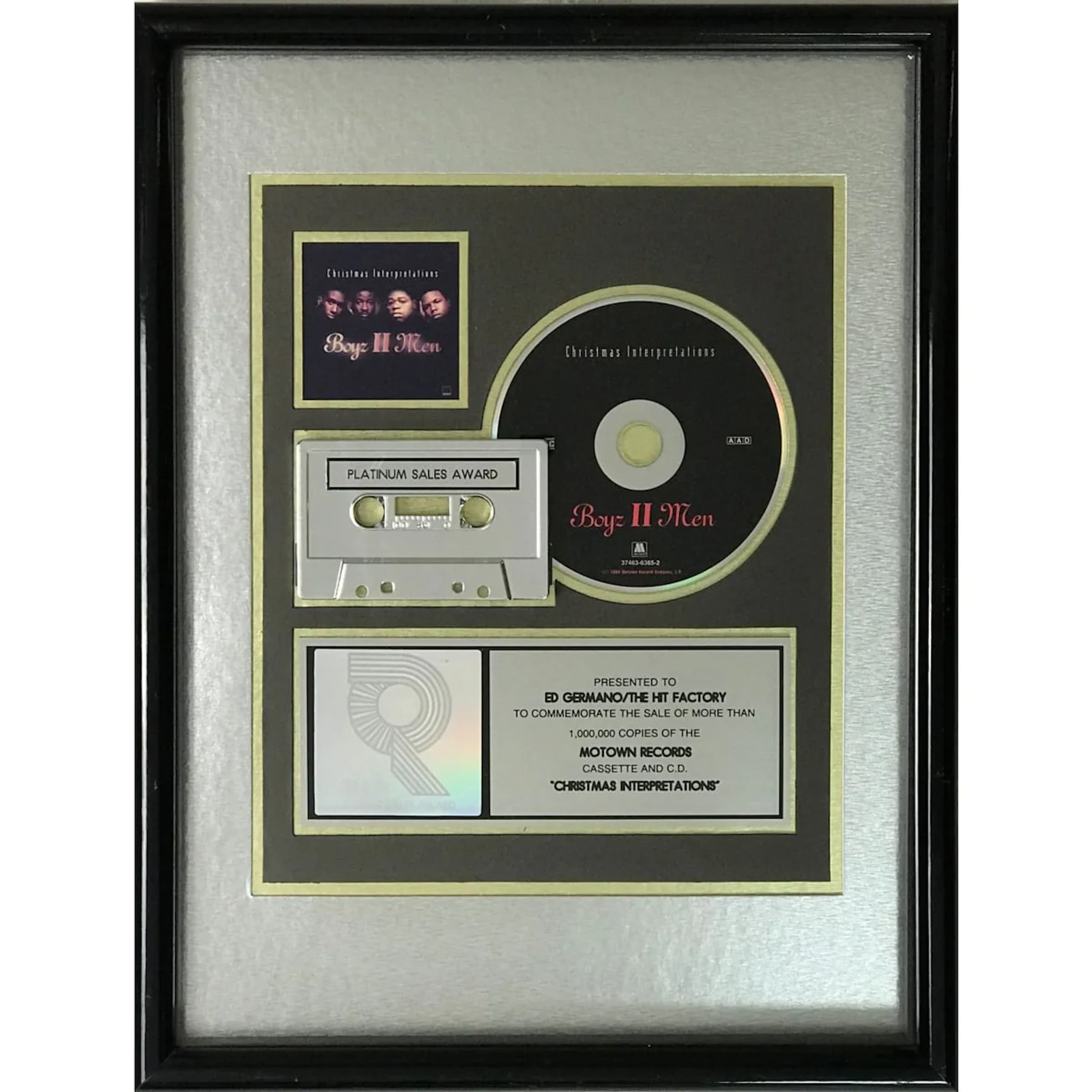 Boyz II Men Christmas Interpretations RIAA Platinum Album Award