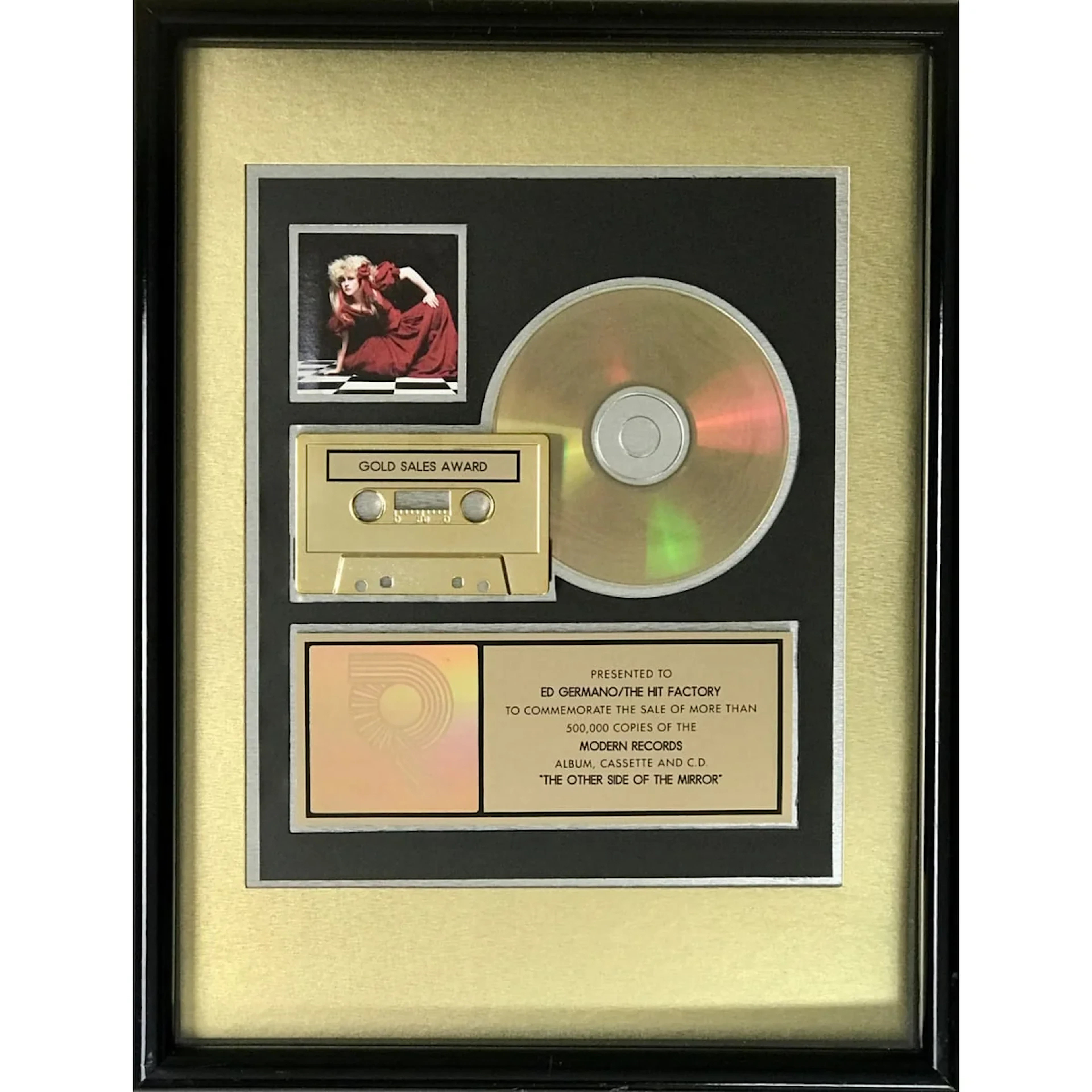 Stevie Nicks The Other Side Of The Mirror RIAA Gold Album Award