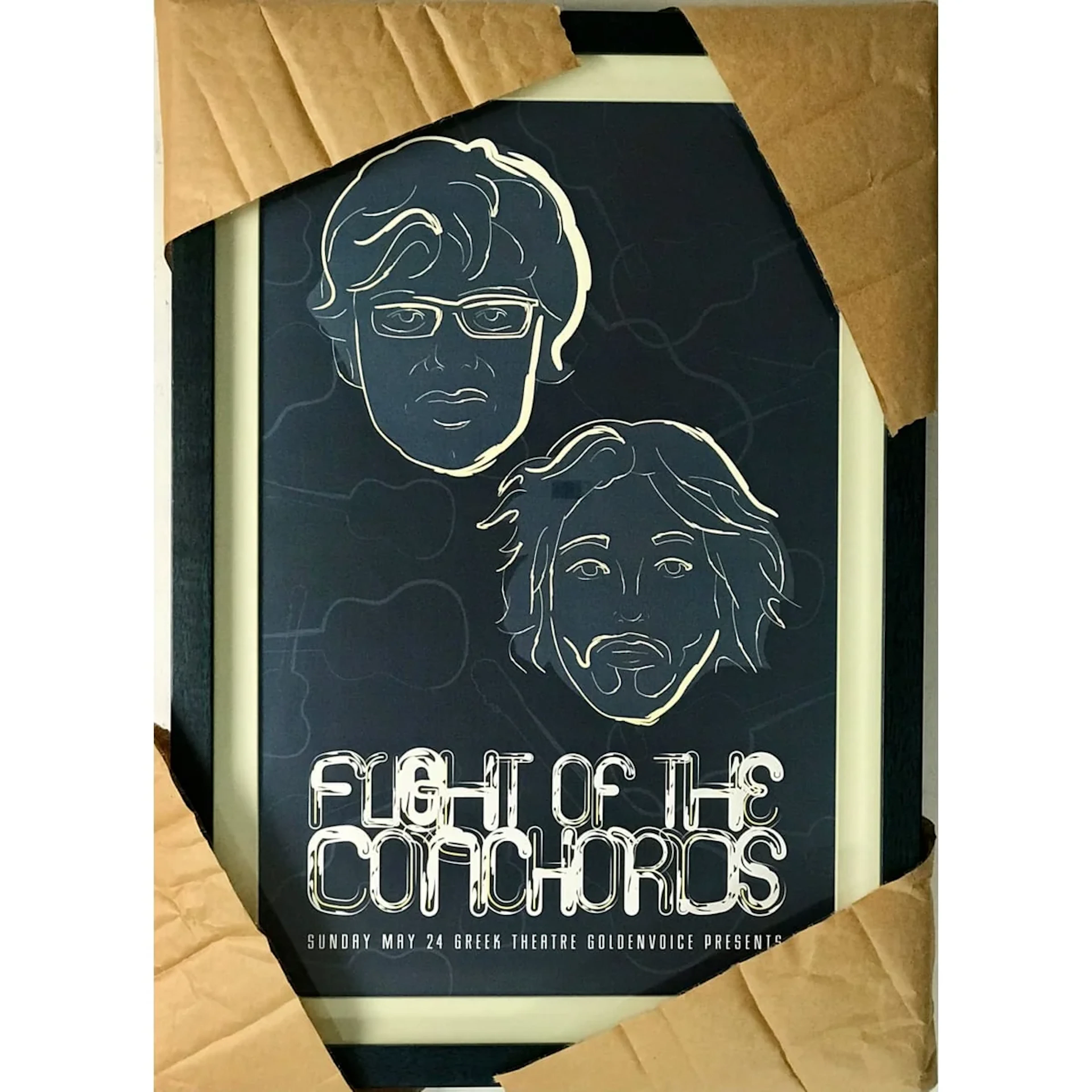 Flight Of The Conchords 2009 Concert Poster - Framed