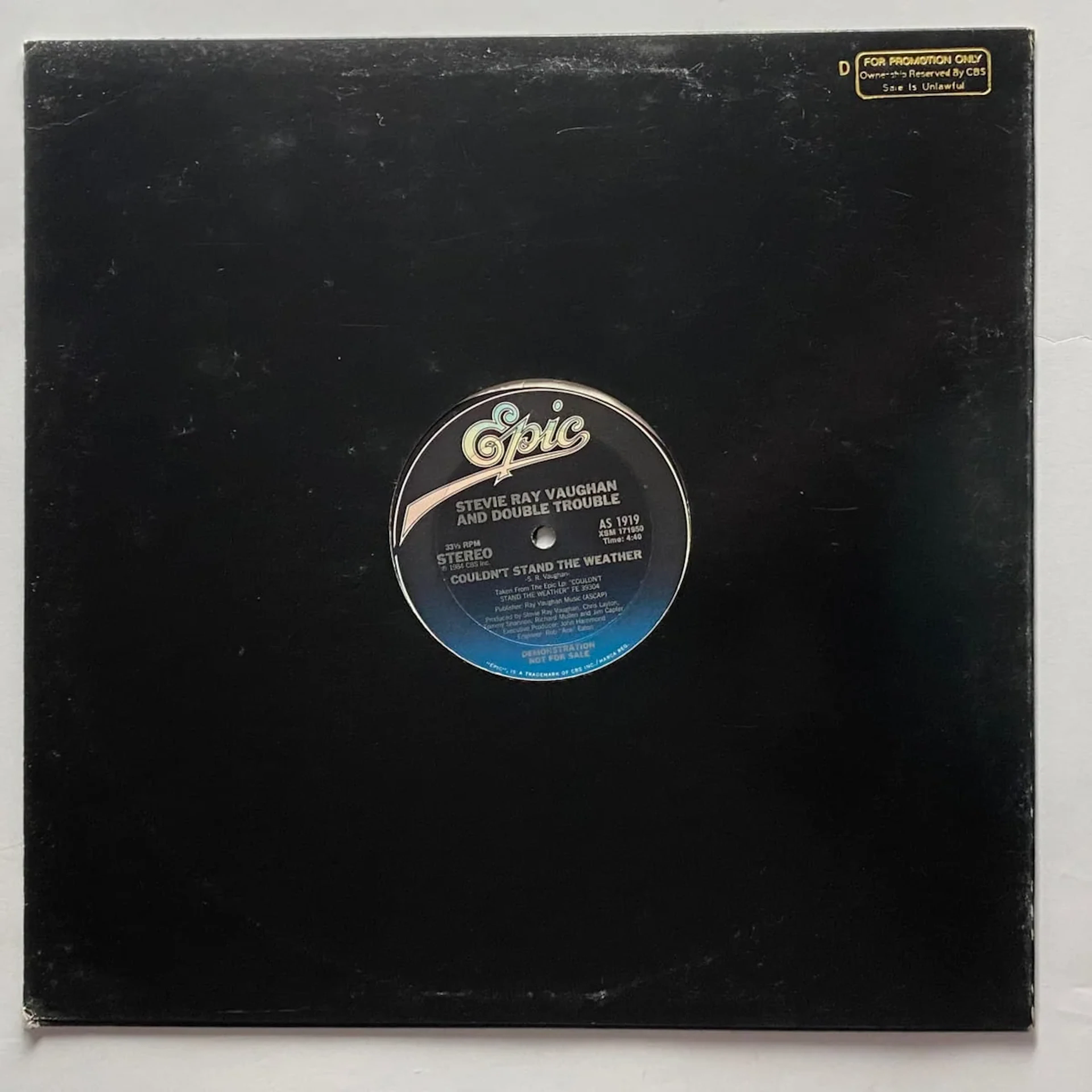Stevie Ray Vaughan and Double Trouble Couldn't Stand the Weather 1984