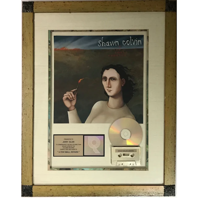 Shawn Colvin A Few Small Repairs RIAA Gold Album Award
