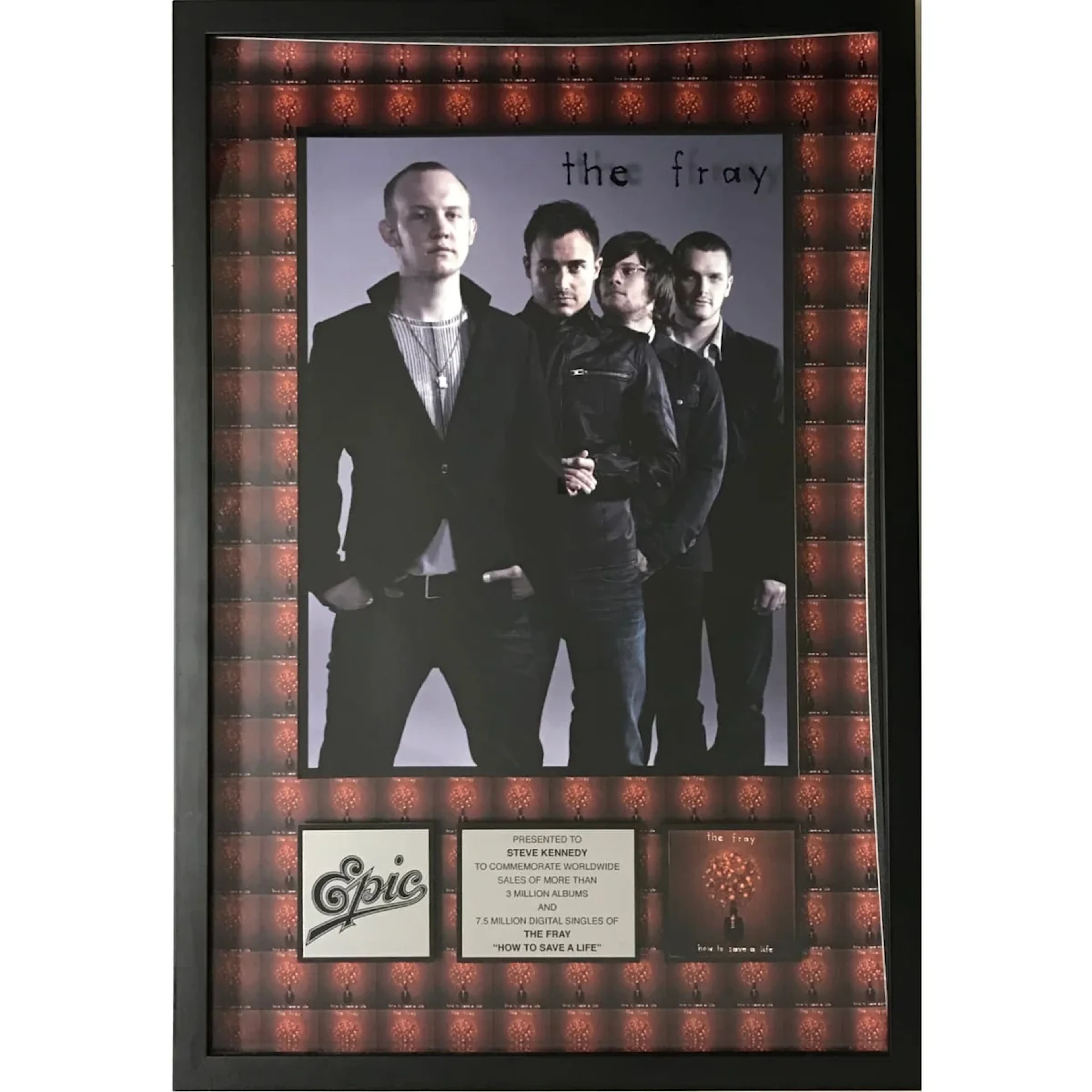 The Fray How To Save A Life Epic Records Album/Single Award
