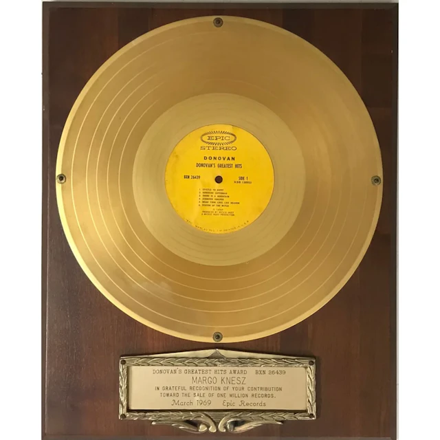 Donovan Greatest Hits 1969 Epic Records Award - RARE