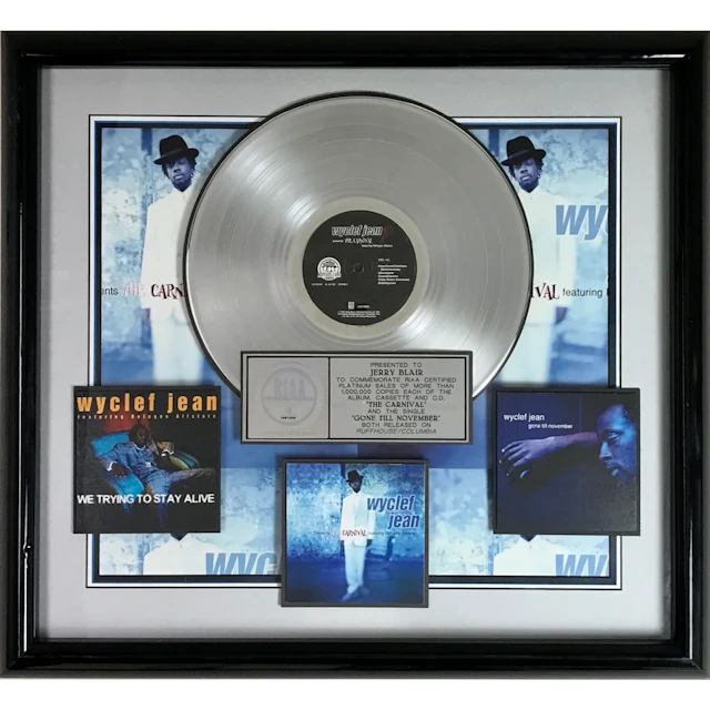 Wyclef Jean The Carnival/"Gone till November" Combo RIAA Platinum Award