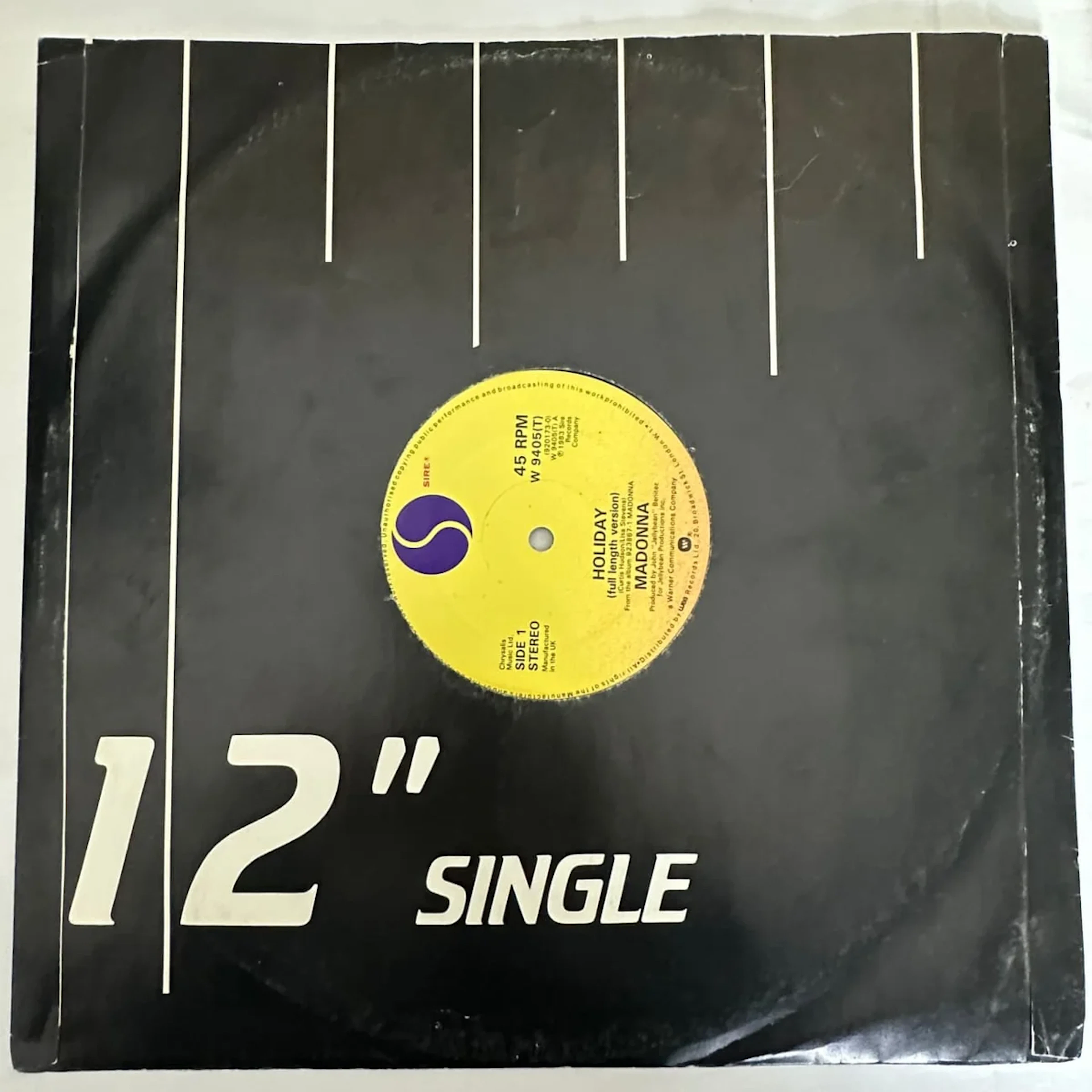 Madonna "Holiday" 12" Vinyl Import 1983