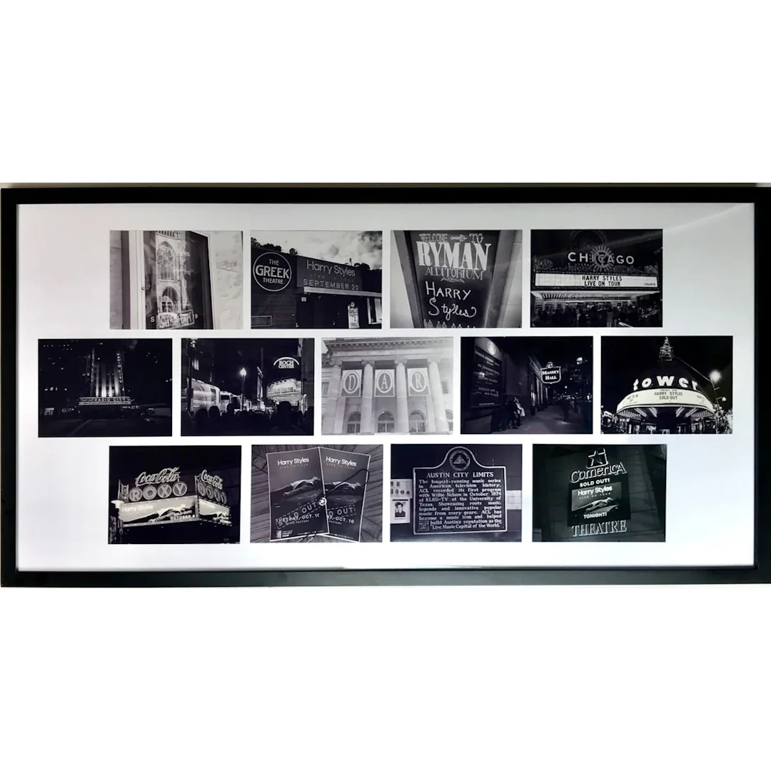 Harry Styles 2017 Concert Tour Marquees Poster - Framed