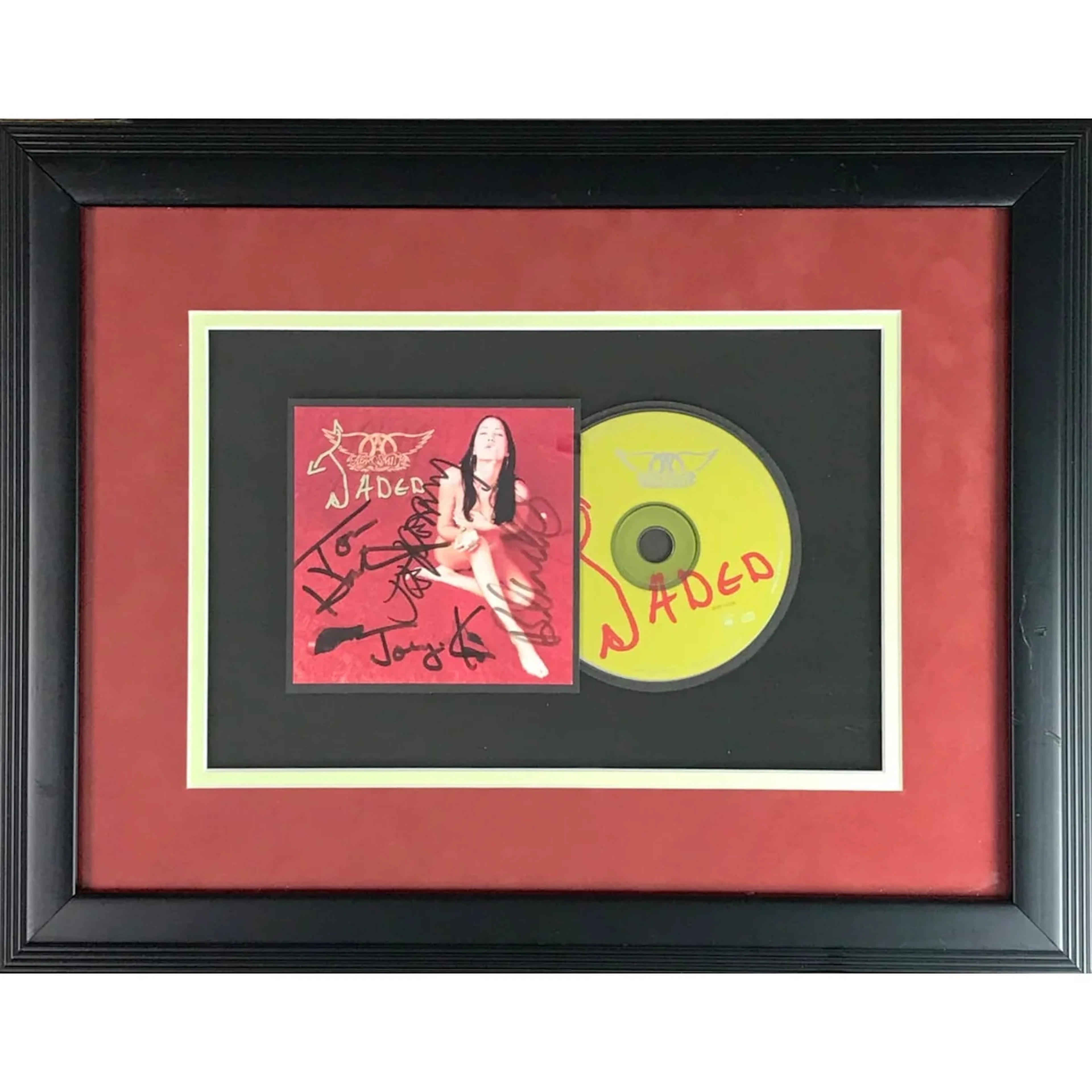 Aerosmith Signed "Jaded" CD Sleeve