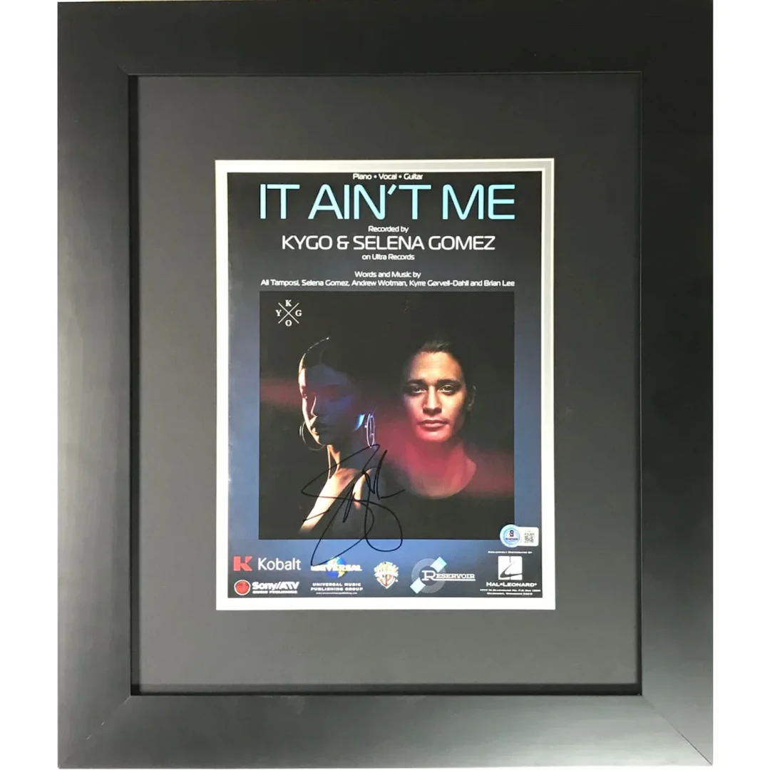 Selena Gomez Signed "It Ain't Me" Sheet Music w/BAS COA