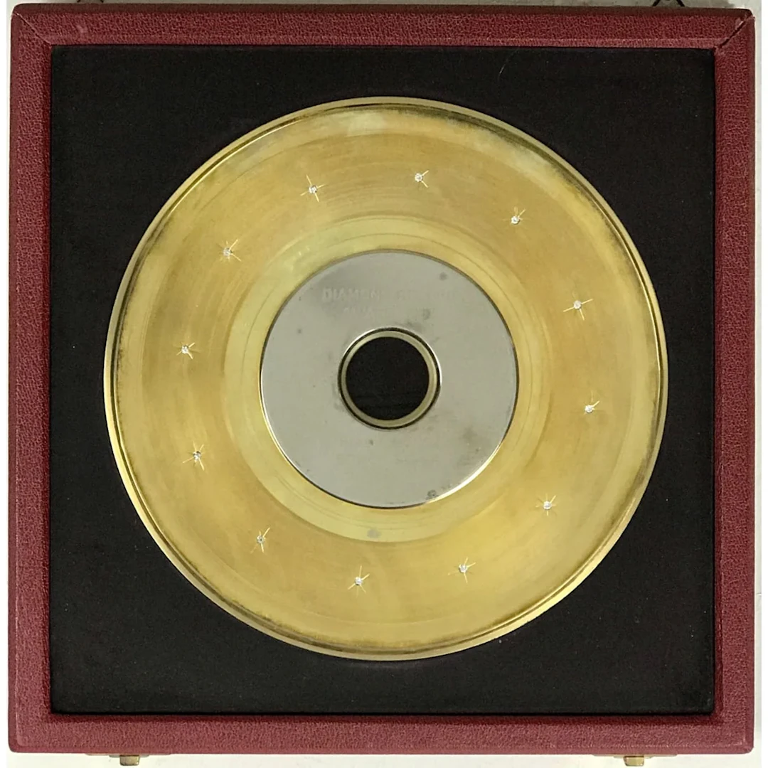 Edwin Starr 1987 Belgian 1ct. Diamond Record Award presented to Edwin