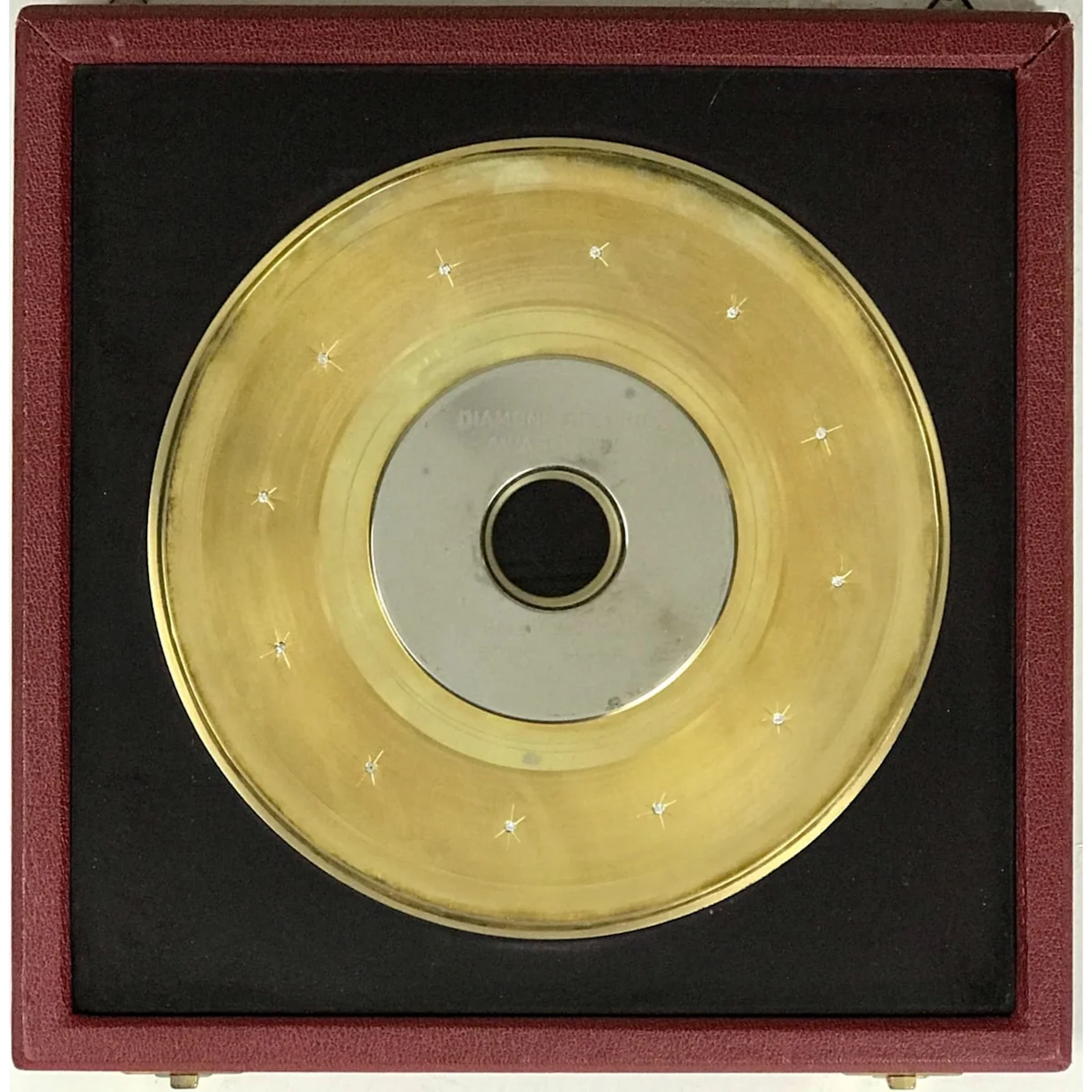 Edwin Starr 1987 Belgian 1ct. Diamond Record Award presented to Edwin