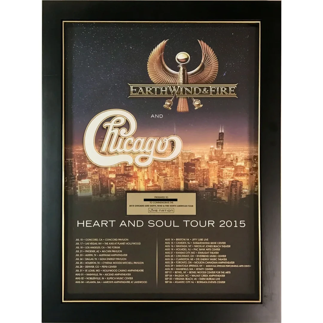 Earth Wind & Fire + Chicago 2015 Tour Award