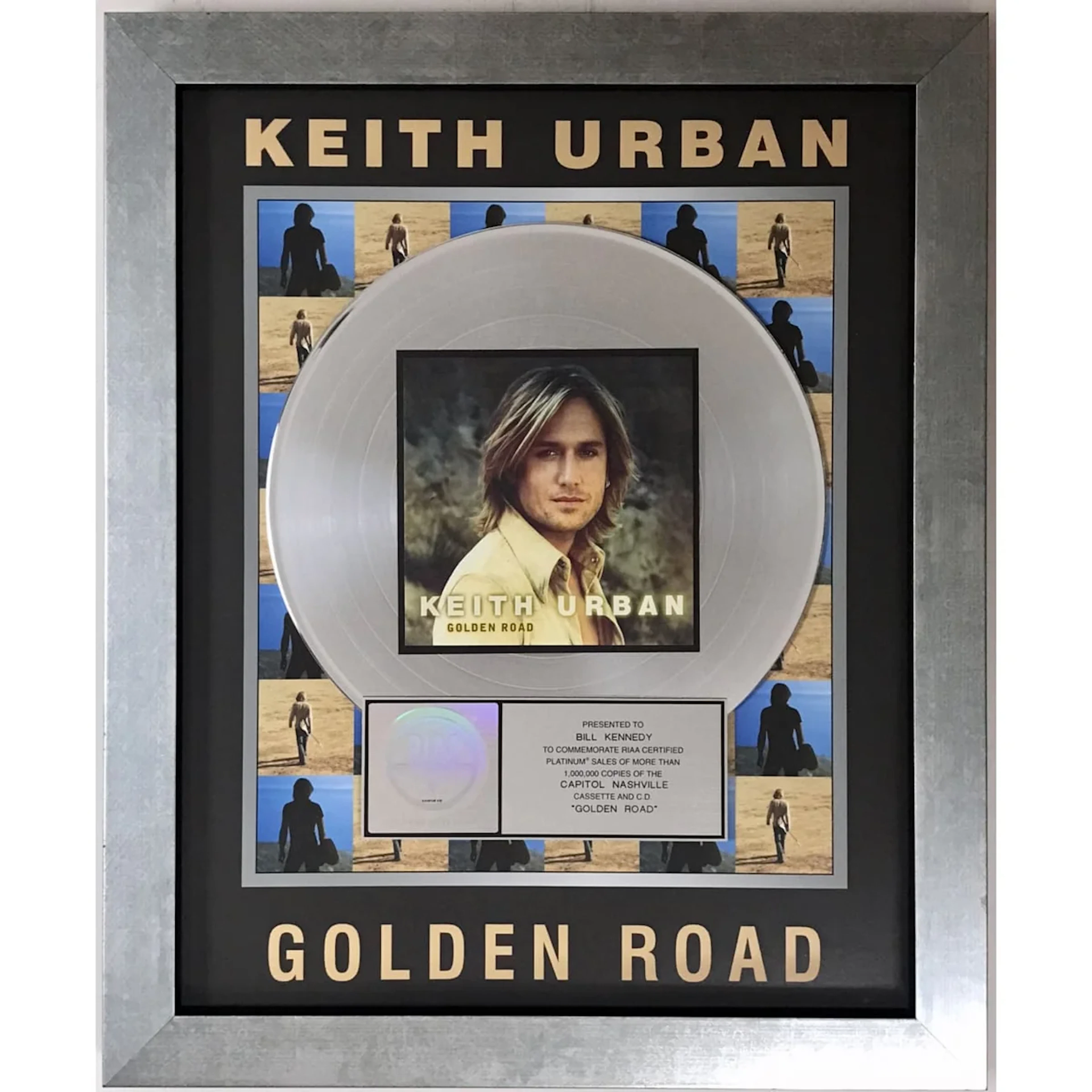 Keith Urban Golden Road RIAA Platinum Album Award