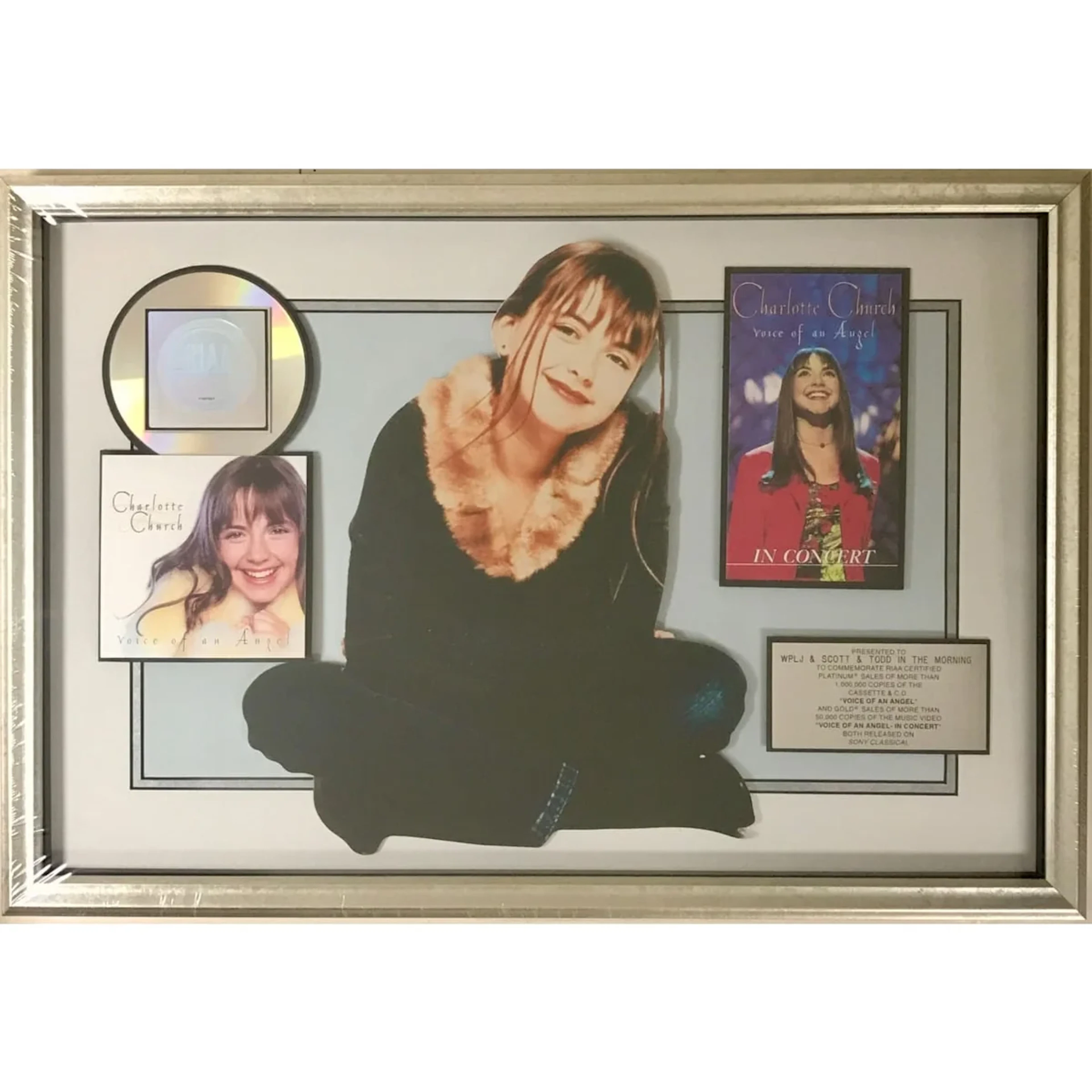 Charlotte Church Voice Of An Angel Combo RIAA Platinum Album Award -New, sealed