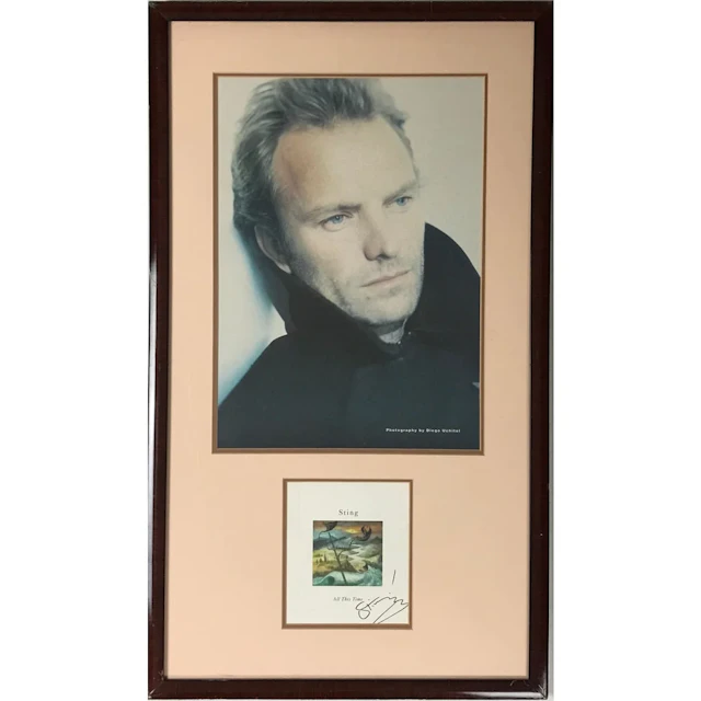 Sting Autographed All This Time CD Collage w/BAS LOA