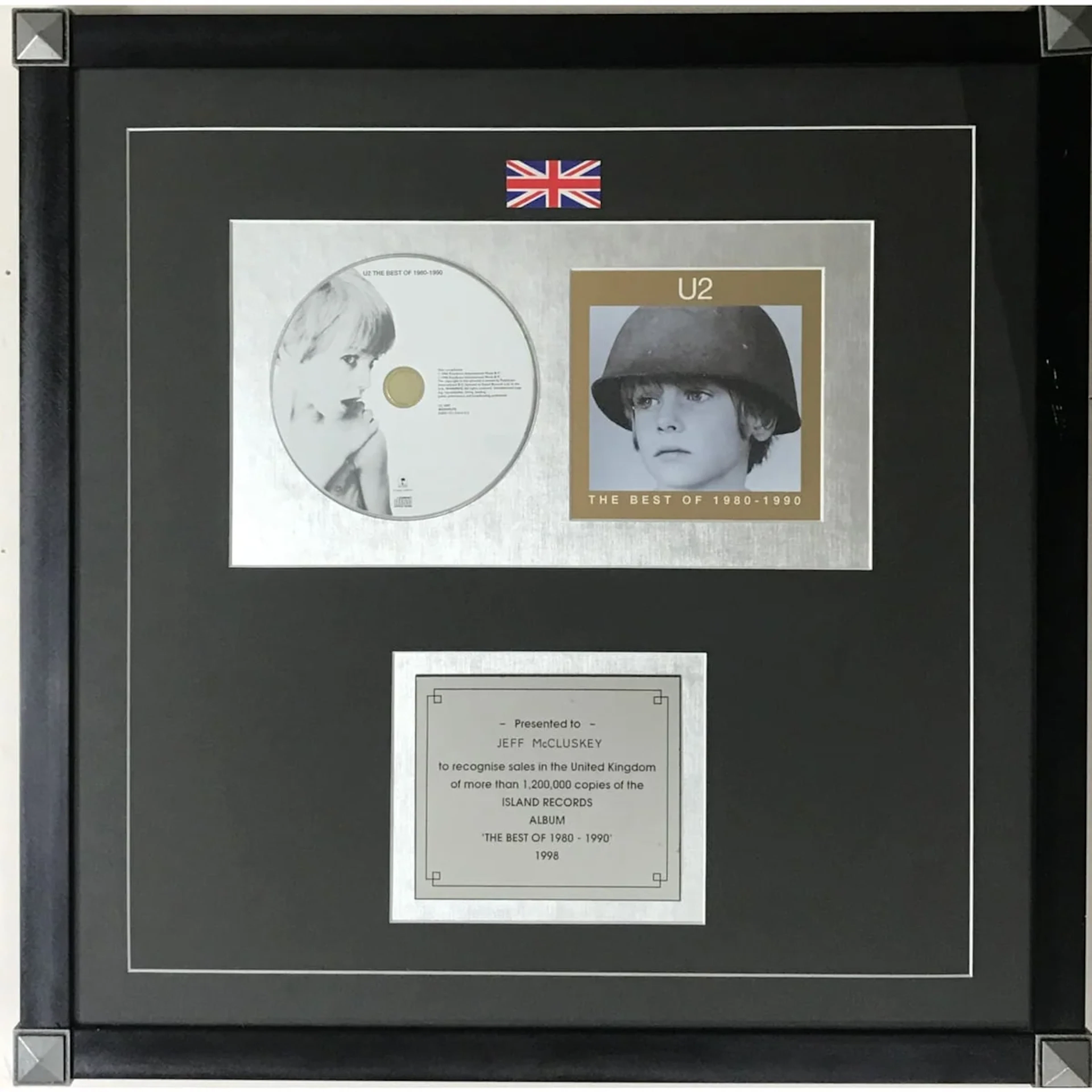 U2 Best of 1980-1990 Island Records UK Label Award