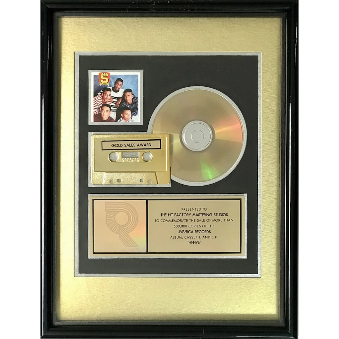 Hi-Five self-titled debut RIAA Gold Album Award